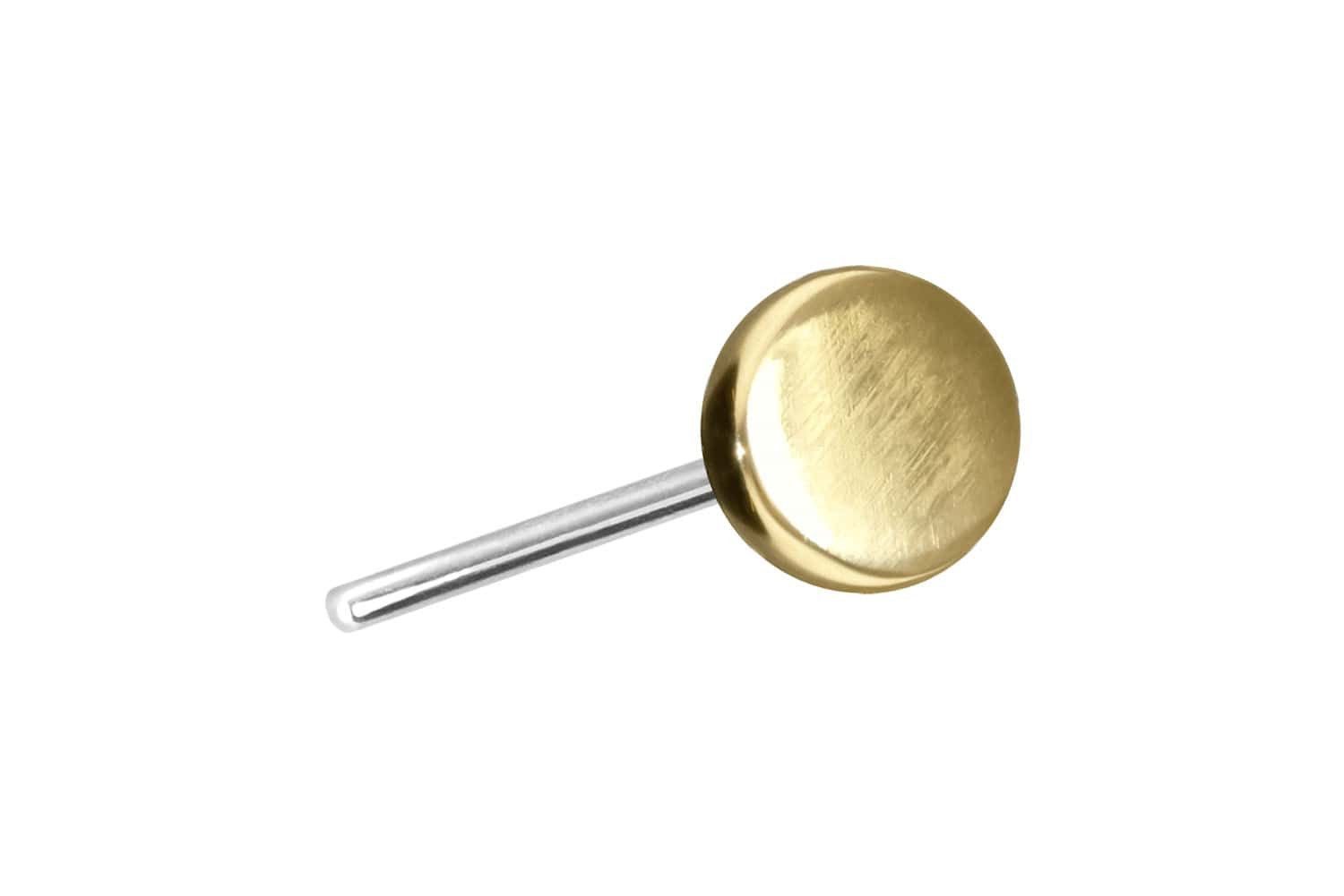 Piercing-Set 14 Karat Gold Aufsatz mit Titan Push Pin DISC
