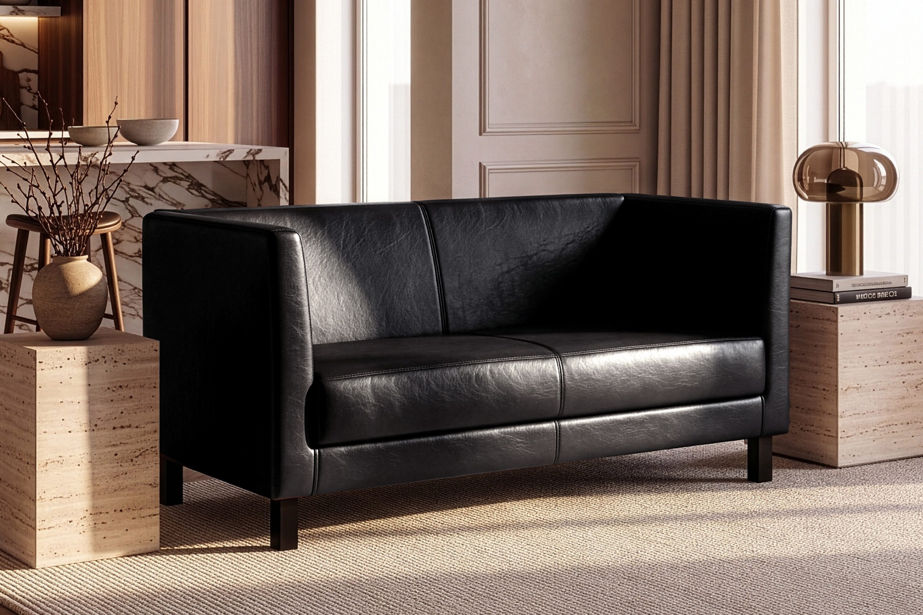 KONSIMO® 2-Sitzer ESPECTO Sofa 2 Personen, weiche Sitzfläche und hohe Rückenlehne