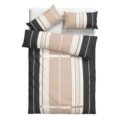 Bettwäsche Golfi in Gr. 135x200 oder 155x220 cm, H.I.S, Linon, 2 teilig, Bettwäsche aus Baumwolle, sportliche Bettwäsche mit Streifen