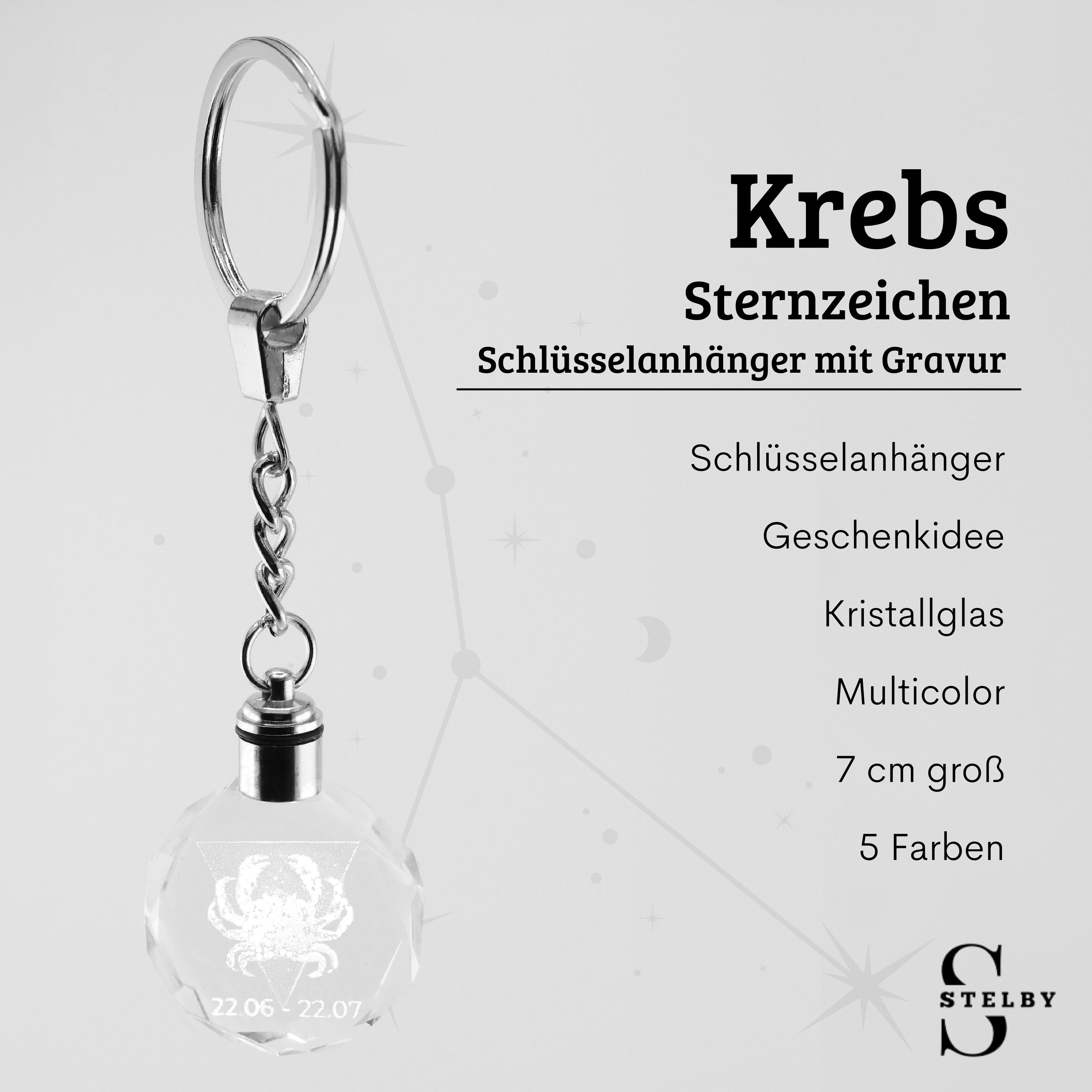 Stelby Schlüsselanhänger Krebs Sternzeichen Schlüsselanhänger Multicolor günstig online kaufen