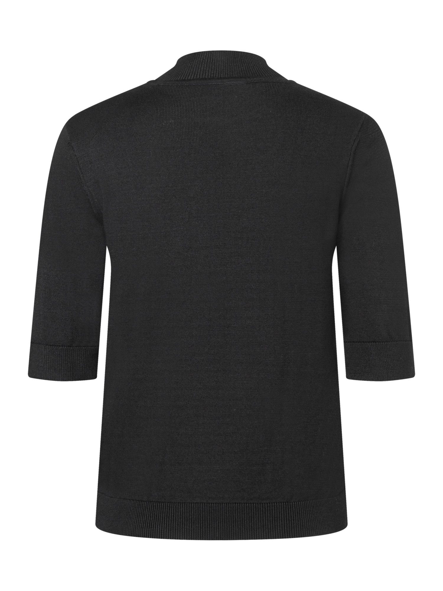 MORE&MORE Rundhalspullover leichter Kurzarmpullover mit Stehkragen