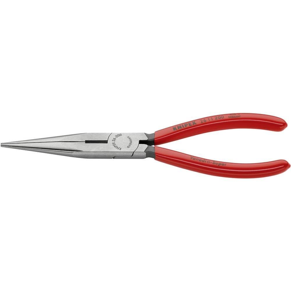 Knipex Flachzange Flachrundzange mit Schneide (Storchschnabelzange 26 11 200