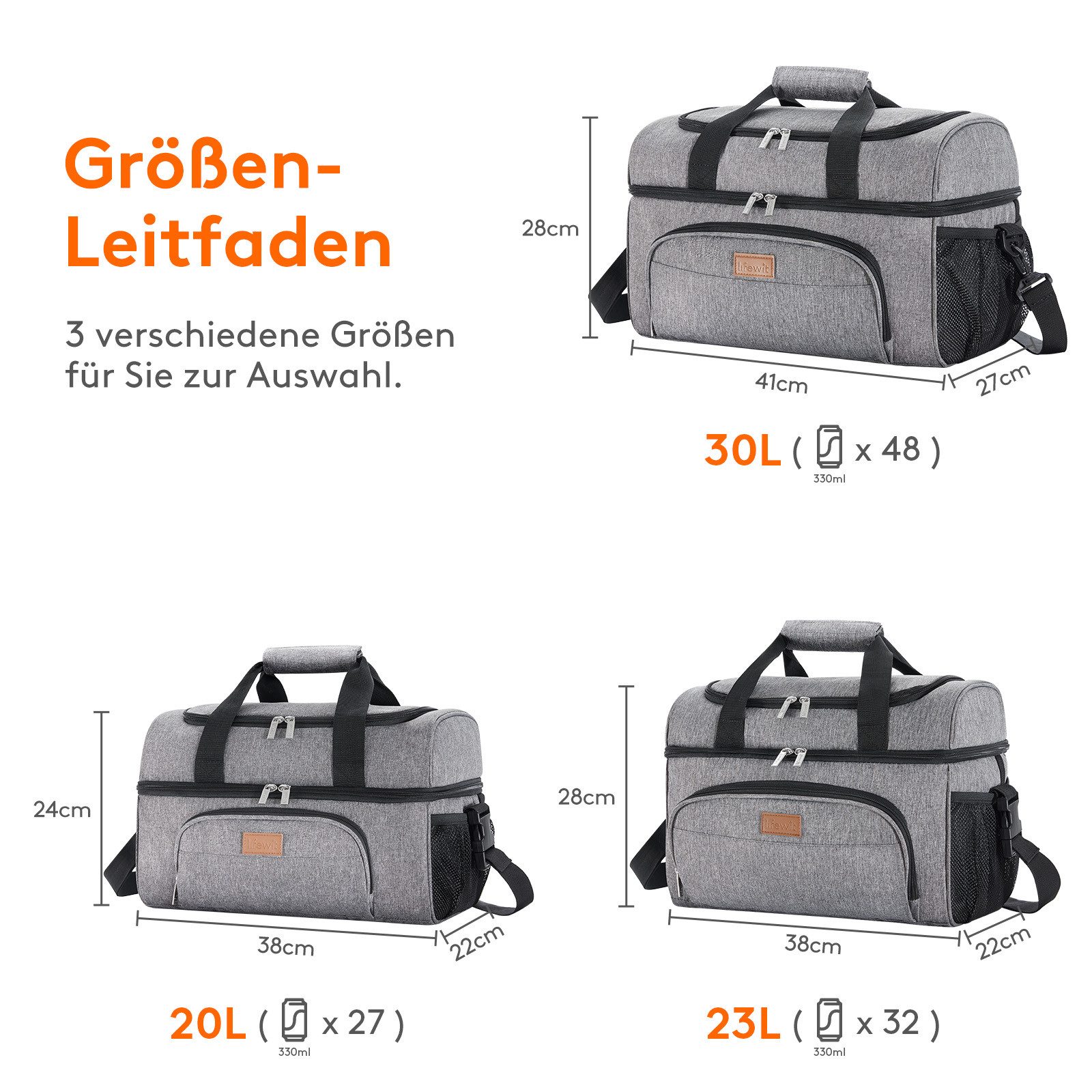 Lifewit Picknicktasche Kühltasche für, isolierte Lunch-Tasche, günstig online kaufen