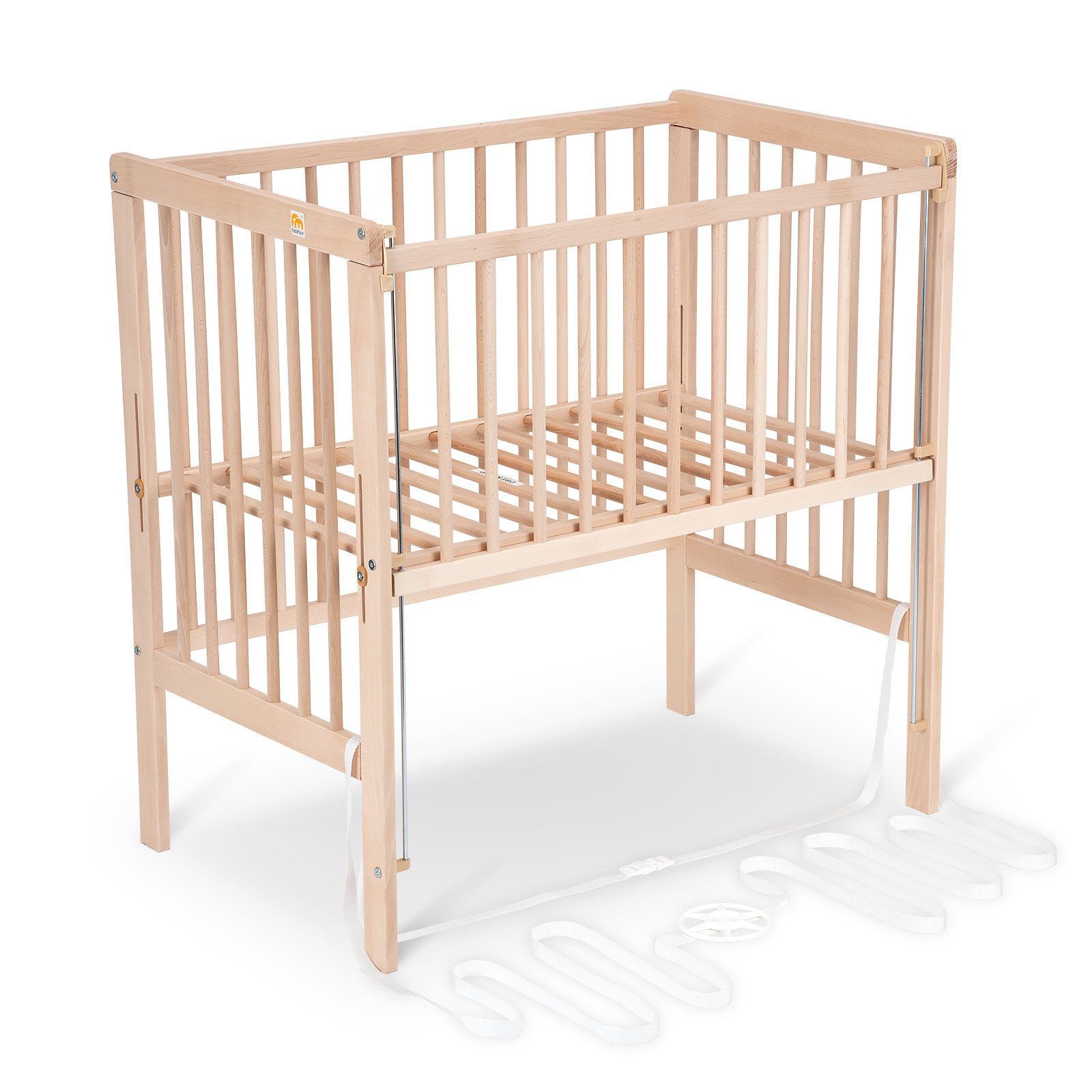 FabiMax Beistellbett Flex Natur, Buche massiv, 90 x 55 cm Liegefläche, 2in1 günstig online kaufen