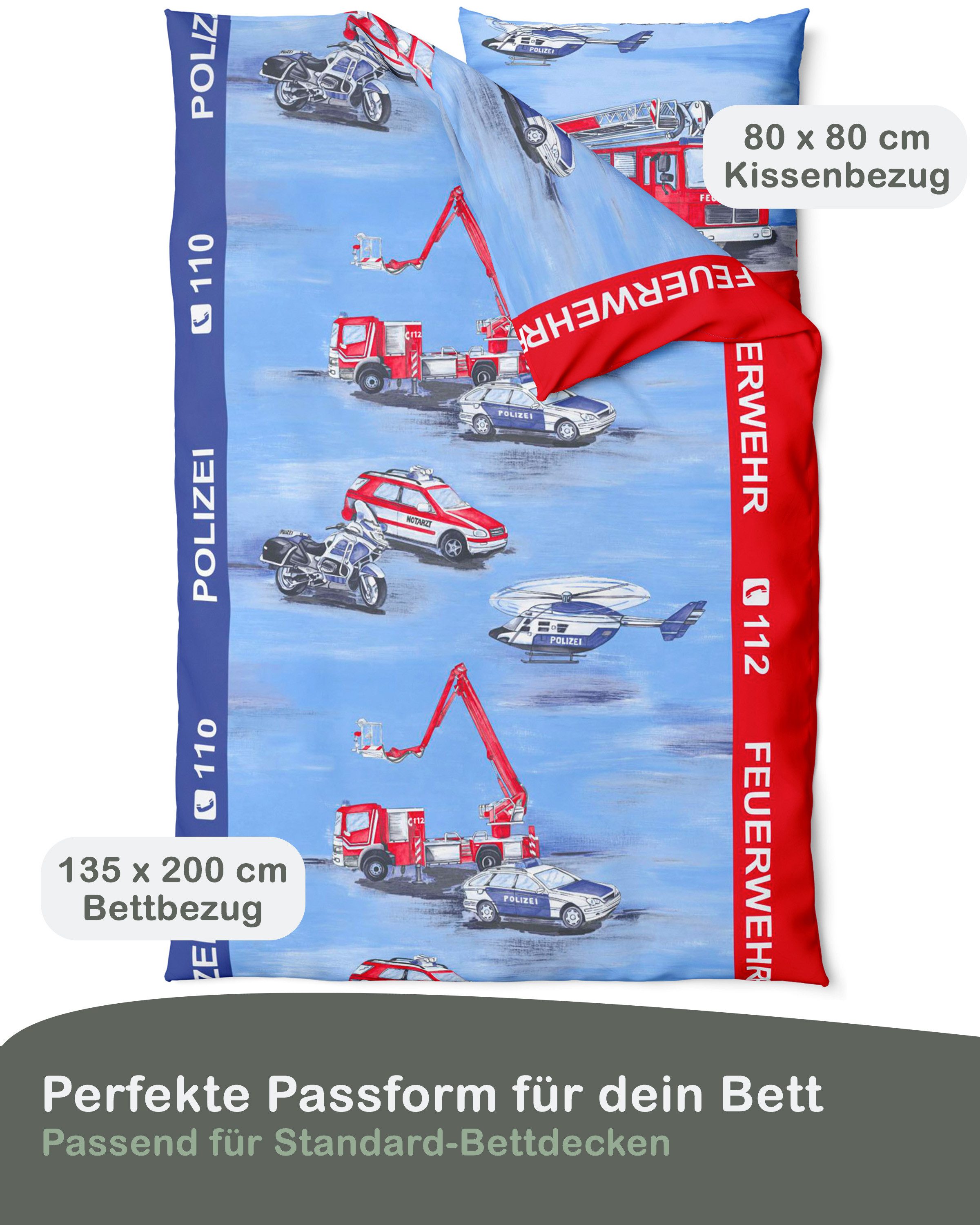LINKHOFF Kinderbettwäsche Kinder Bettwäsche 135x200 2tlg. + 80x80 cm 100% B günstig online kaufen