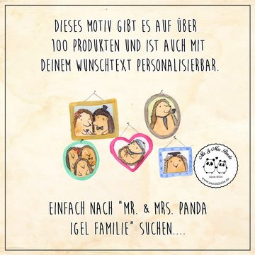 Mr. & Mrs. Panda Shopper Igel Familie - Gelb Pastell - Geschenk, Vatertag, Liebe, Bilder, Beut (1-tlg), Modisches Design