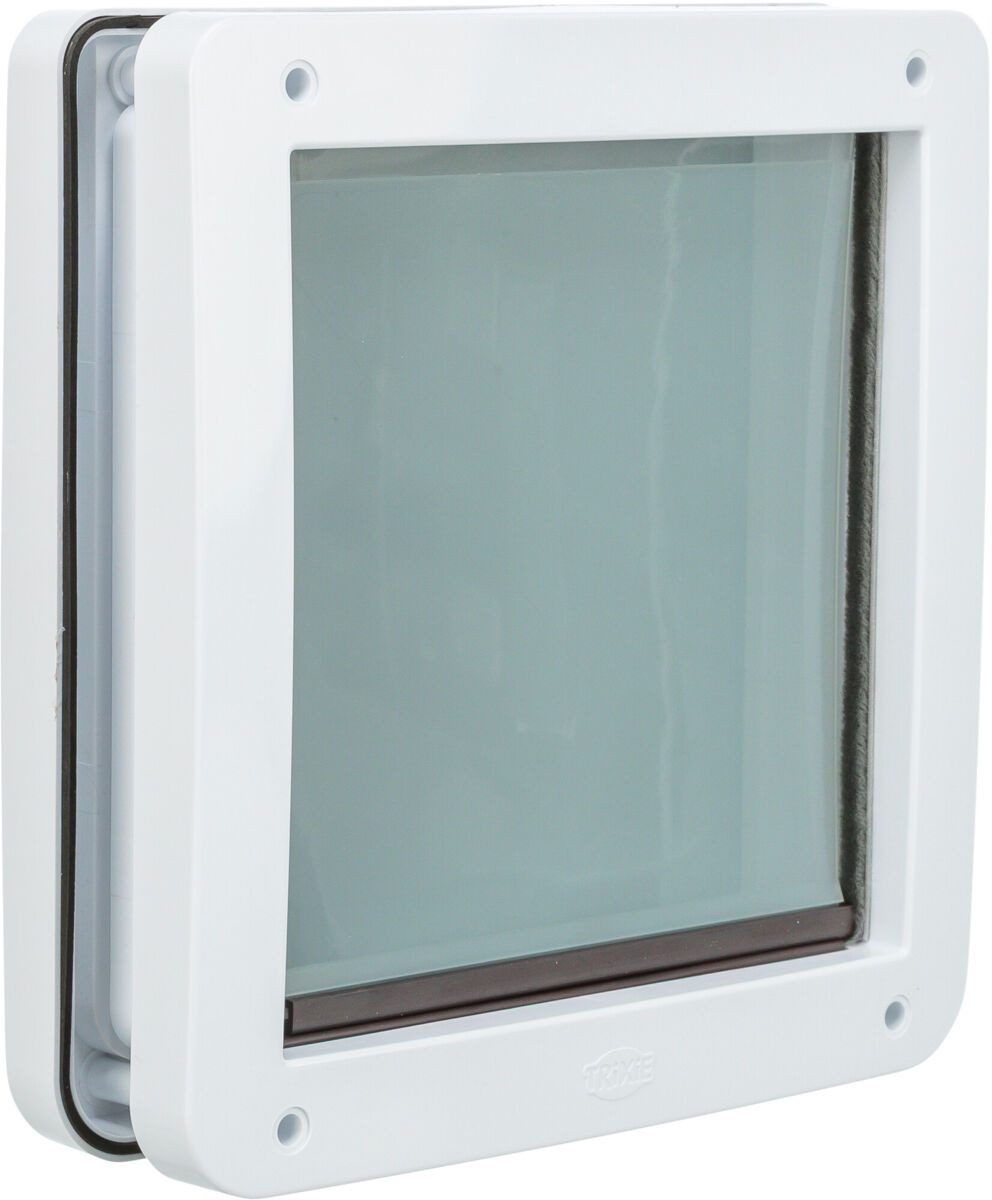 TRIXIE Hundeklappe 2-Wege Freilauftür S–M - weiß - 30 × 36 cm