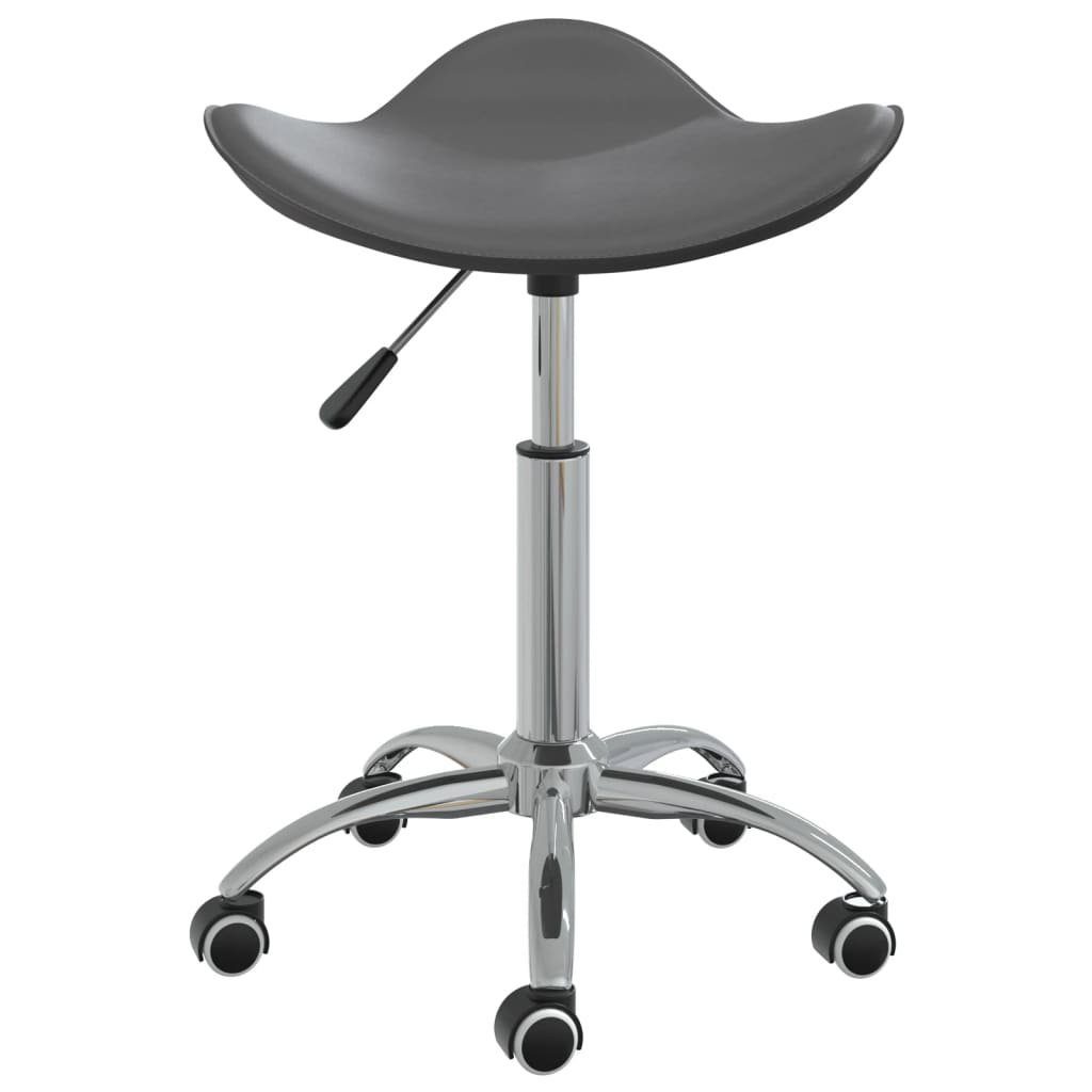 | Grau Stuhl Friseur Grau vidaXL Kunstleder Rollhocker Grau