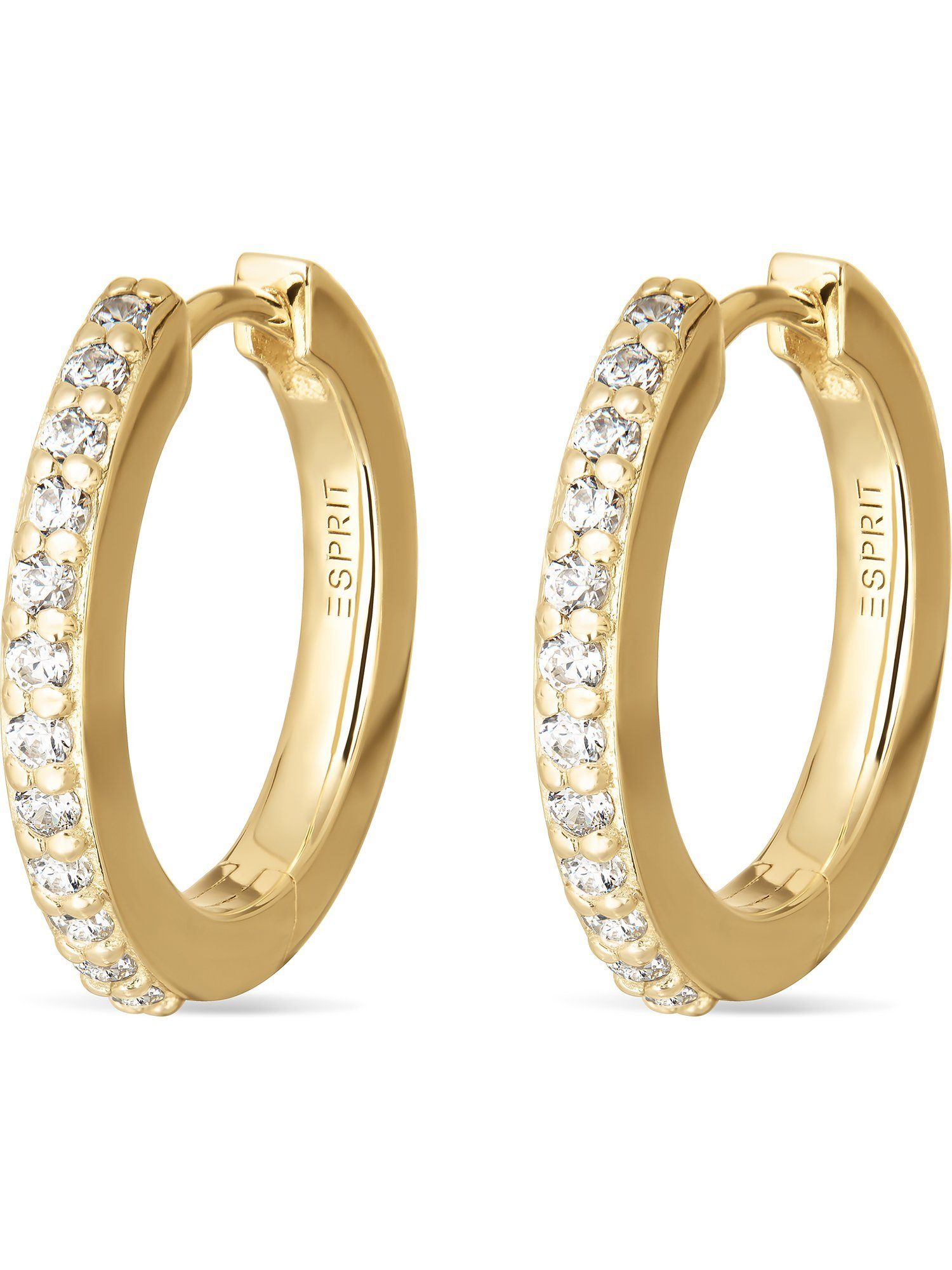 Esprit Paar Creolen ESPRIT Damen-Creolen 925er Silber 24 Zirkonia (Paar), Glow