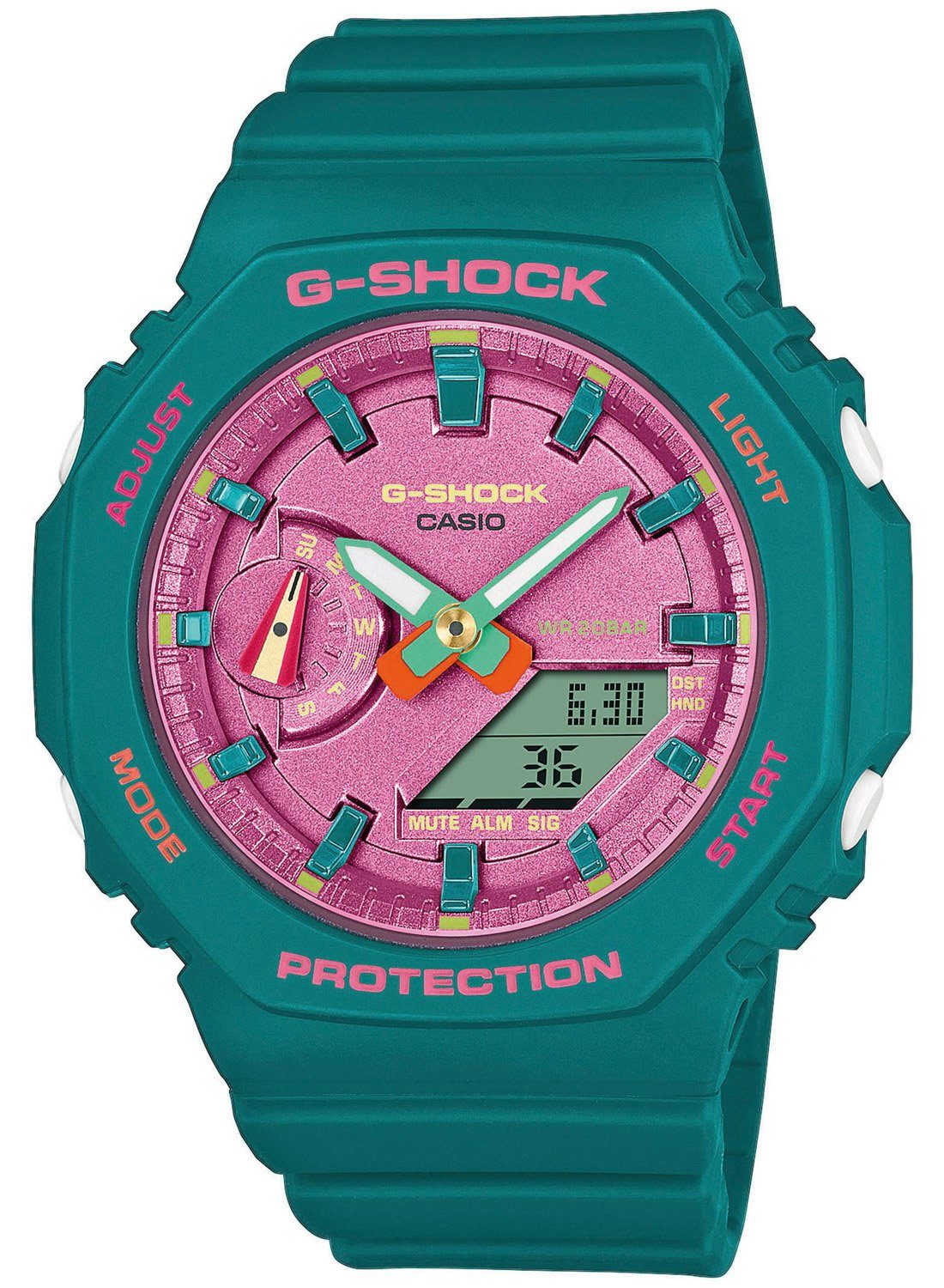 CASIO G-SHOCK Quarzuhr G-Shock Classic Ana-Digi Armbanduhr Petrol/Pink