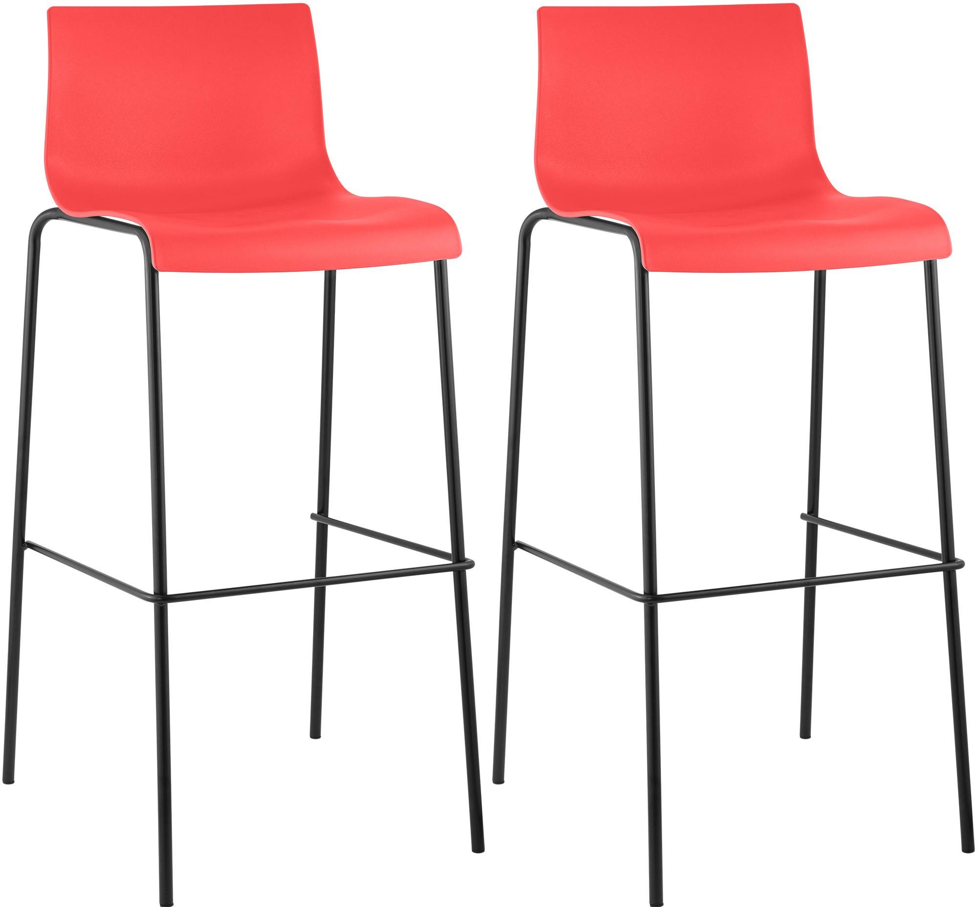 CLP Barhocker Hover Kunststoff (Set, 2er), 4-Fuß Gestell