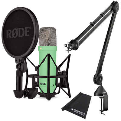 RØDE Mikrofon NT1 Signature Grün Studio-Mikrofon, Mit Rode PSA1 Mikrofonarm