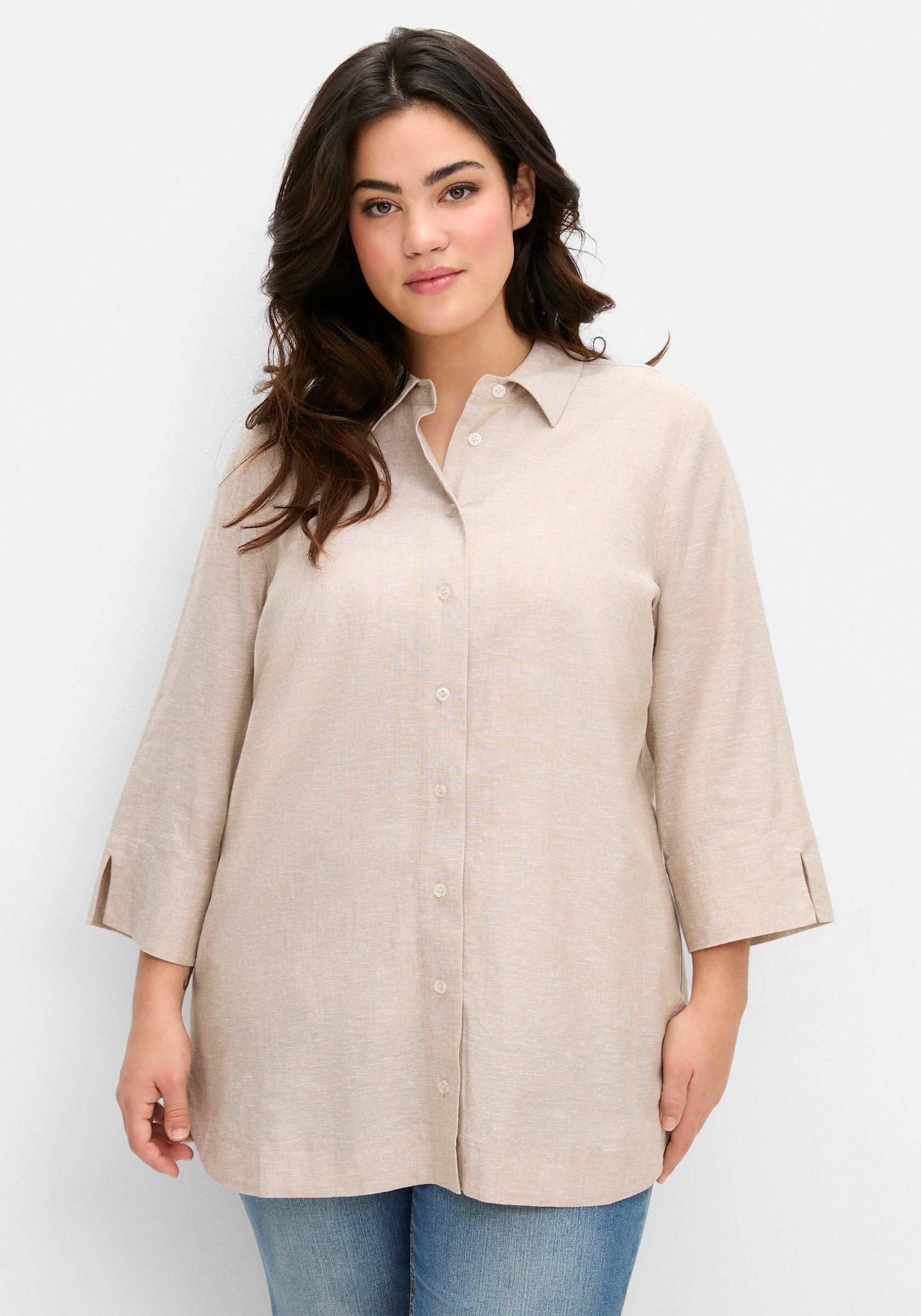 Sheego Klassische Bluse Hemdbluse . günstig online kaufen