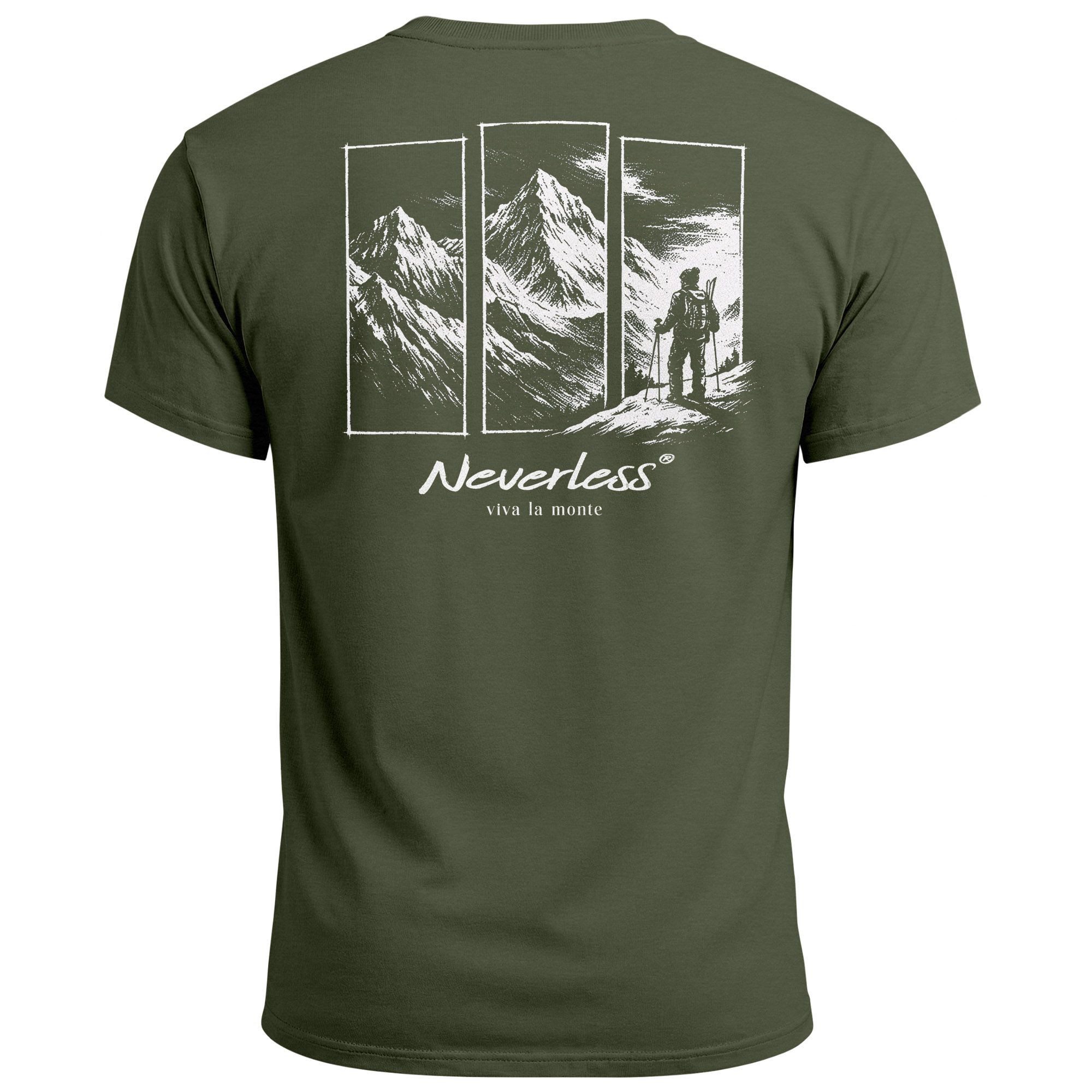 Neverless Print-Shirt Herren T-Shirt Backprint Grafik Aufdruck Nature Outdo günstig online kaufen