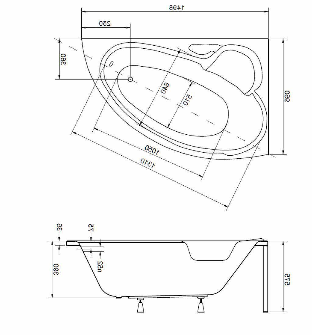 Xlmoebel Badewanne Eckbadewanne aus Acryl mit modernem Design, (1-tlg), Hergestellt in Europa