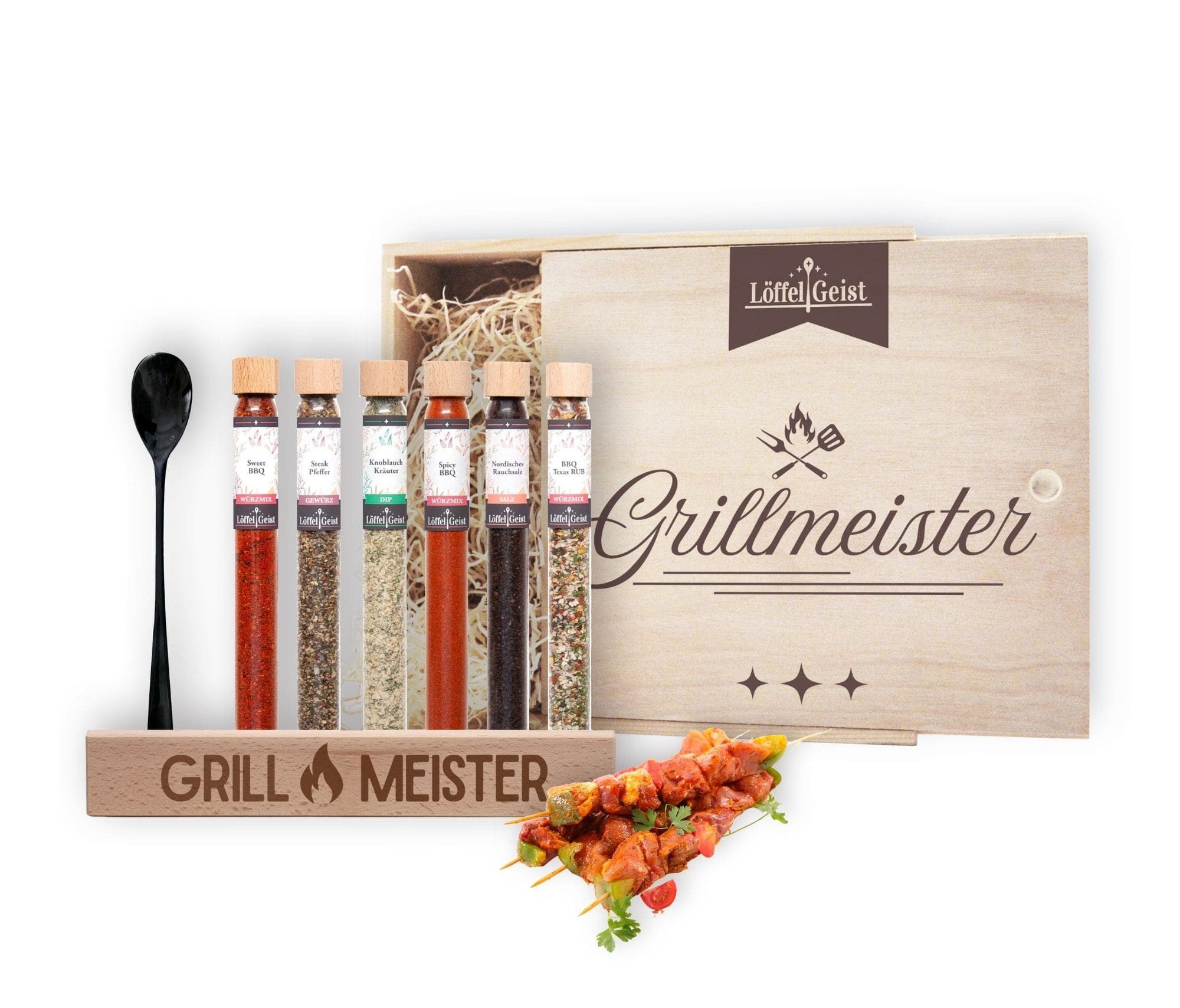 Löffelgeist Lebensmittel-Geschenkset Grillmeister Geschenkbox