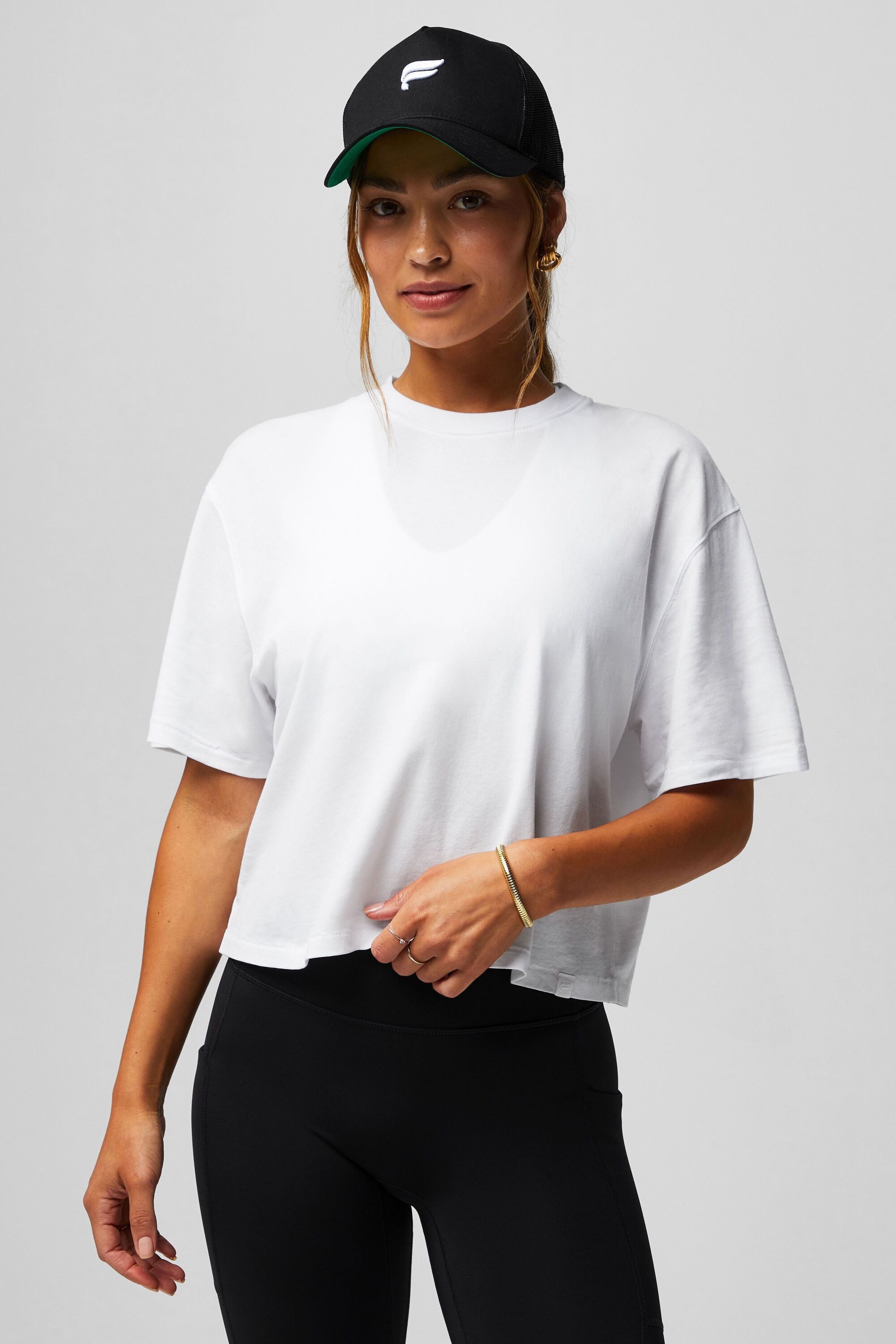 Fabletics Shirttop COTTON BOXY TEE (1-tlg) mit Rundhalsausschnitt