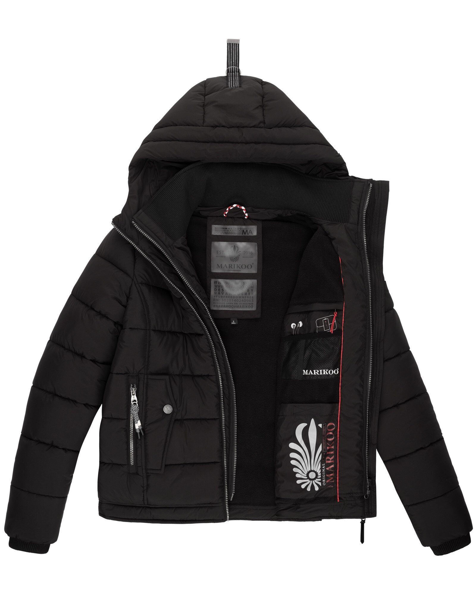 Pri Outdoorjacke Marikoo Kragen Taisaa mit Schwarz hochstehendem