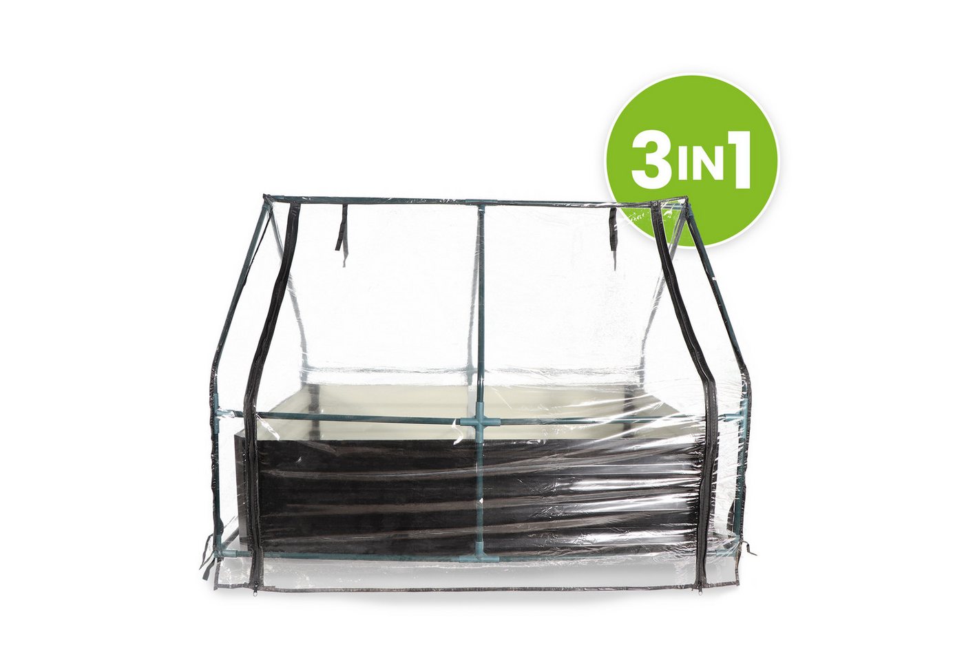 Gartenwelt Riegelsberger Gewächshaus Metall-Pflanzkasten mit Frühbeet 96x133x128 cm für Garten Gartenwelt Riegelsberger Gewächshaus Metall-Pflanzkasten mit Frühbeet 96x133x128 cm für Garten