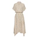 LASCANA Druckkleid mit Punktedruck und asymmetrischem Saum, Midikleid Bedrucktes Hemdblusenkleid, Viskosekleid aus leichter Webware