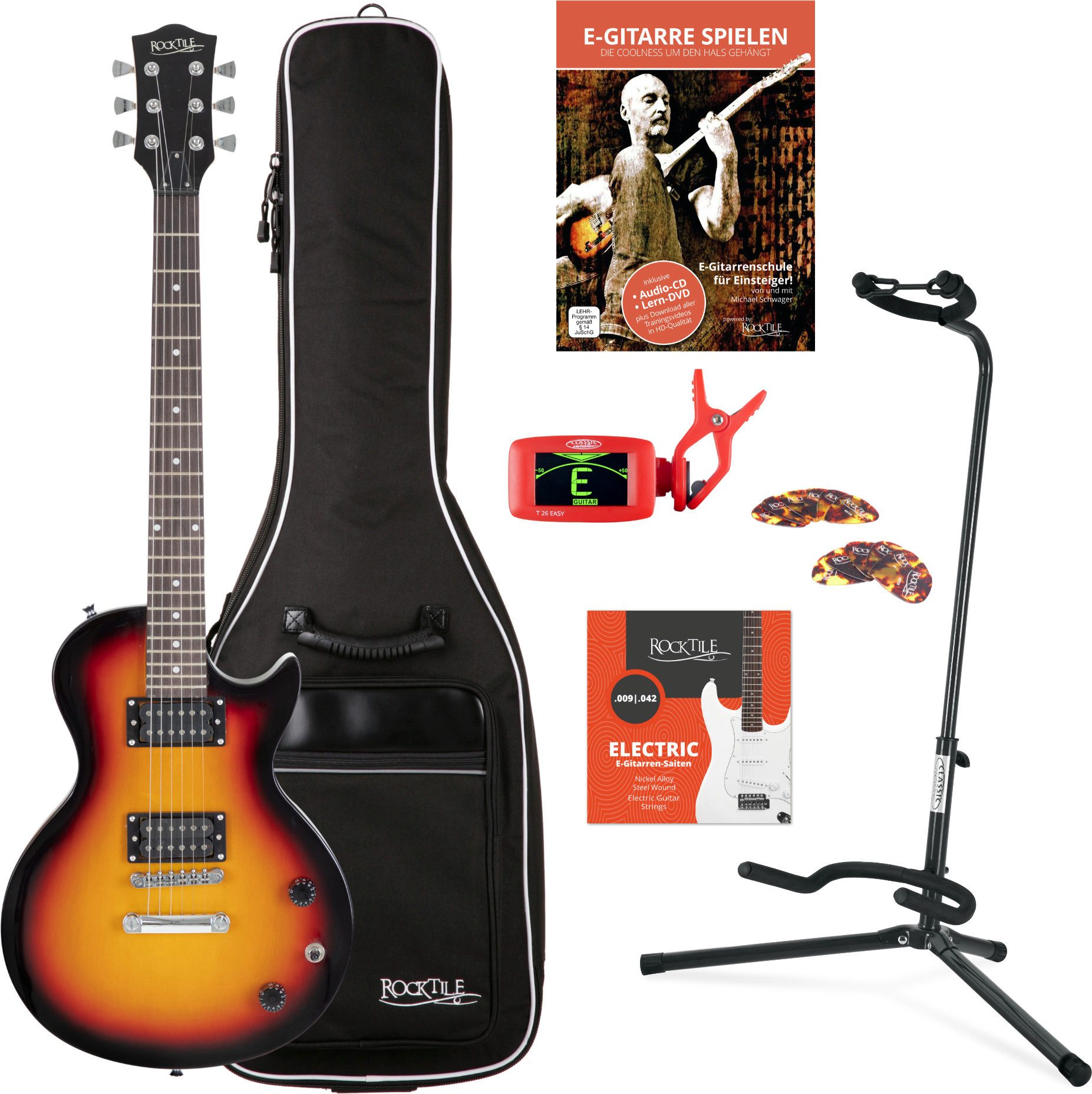 E-Gitarre LP-100 elektrische Gitarre Set