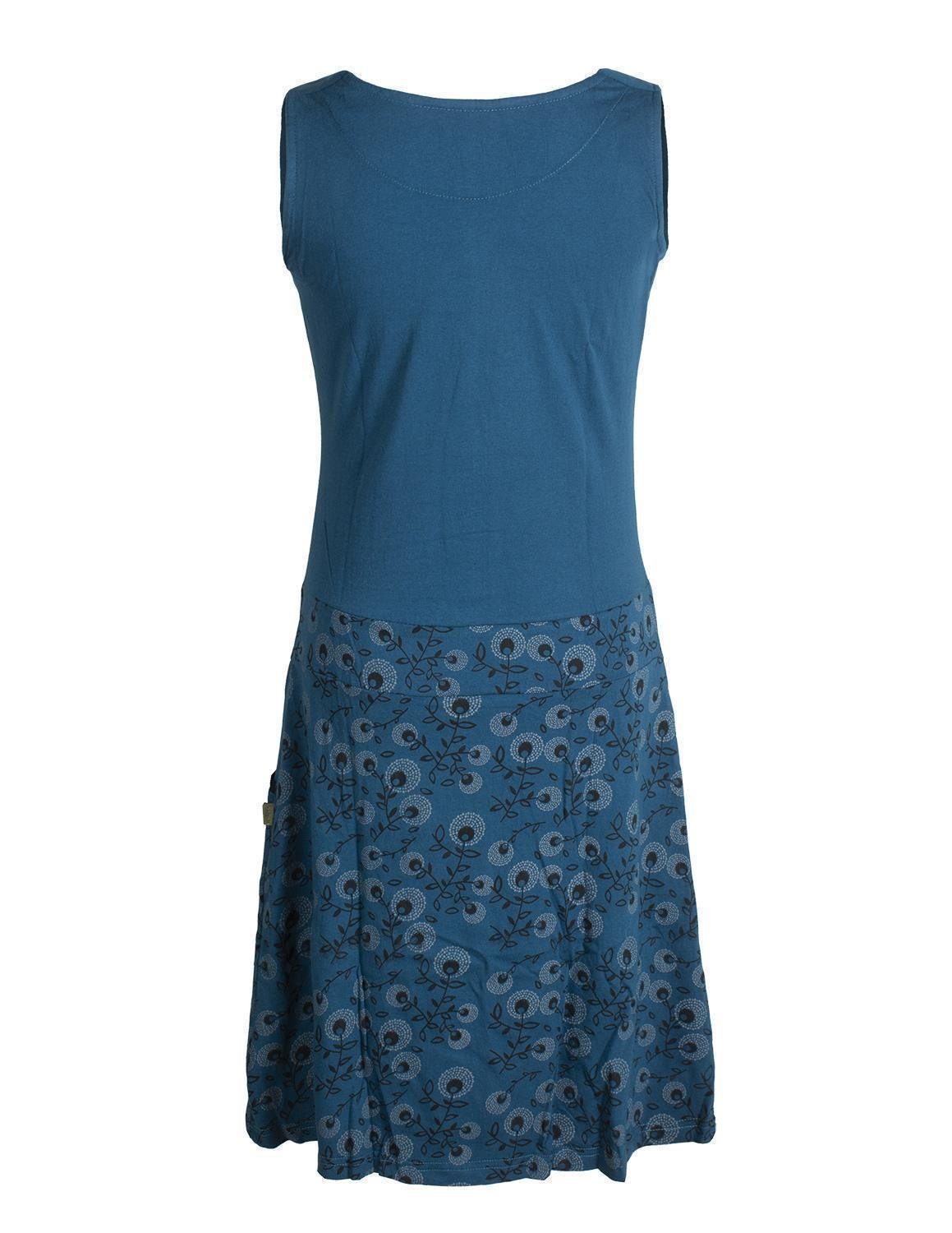 Vishes Sommerkleid Kleid Blumen-Muster, Wasserfall-Kragen und Taschen Hippi günstig online kaufen