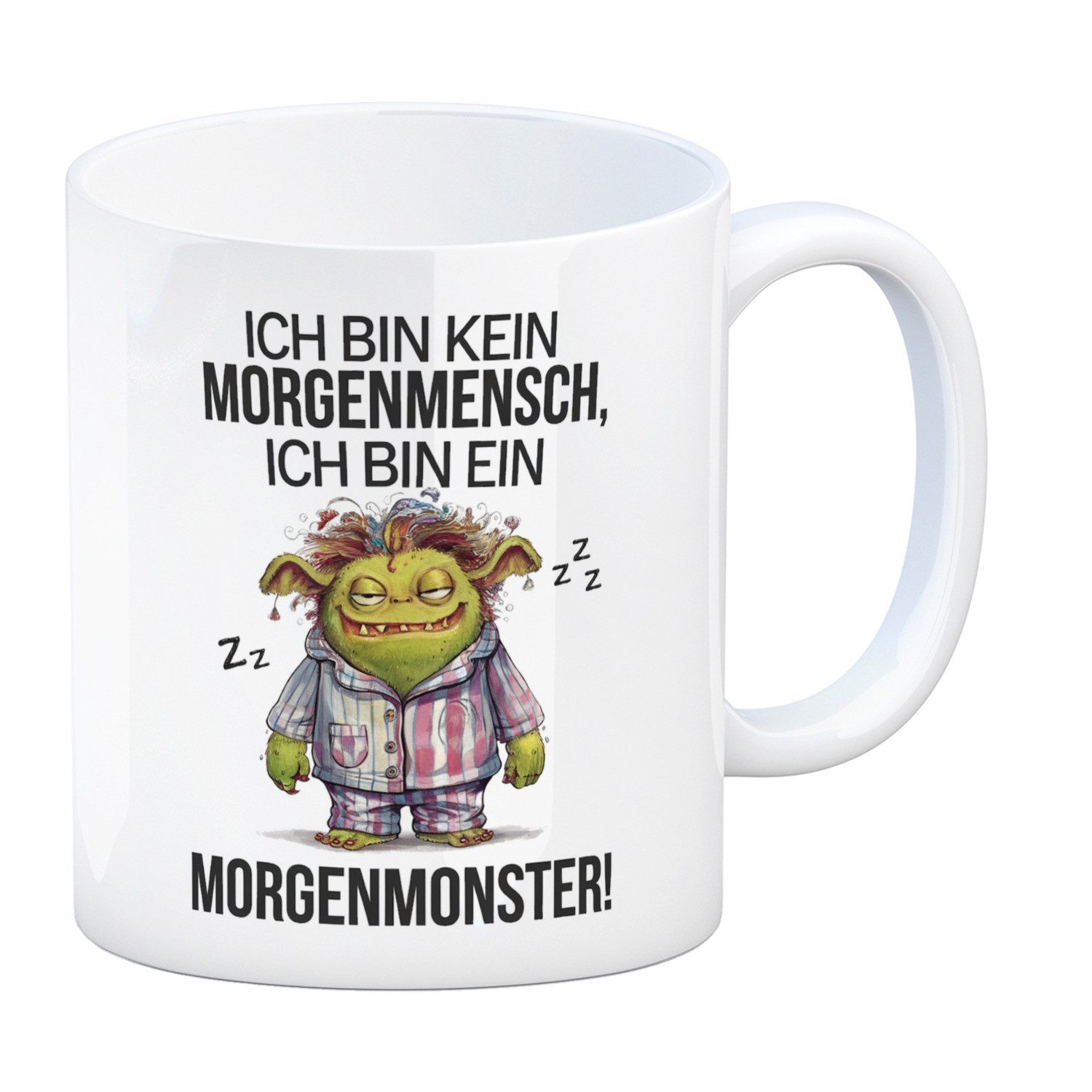 Tasse Verschlafenes Morgenmonster Kaffeebecher Monster