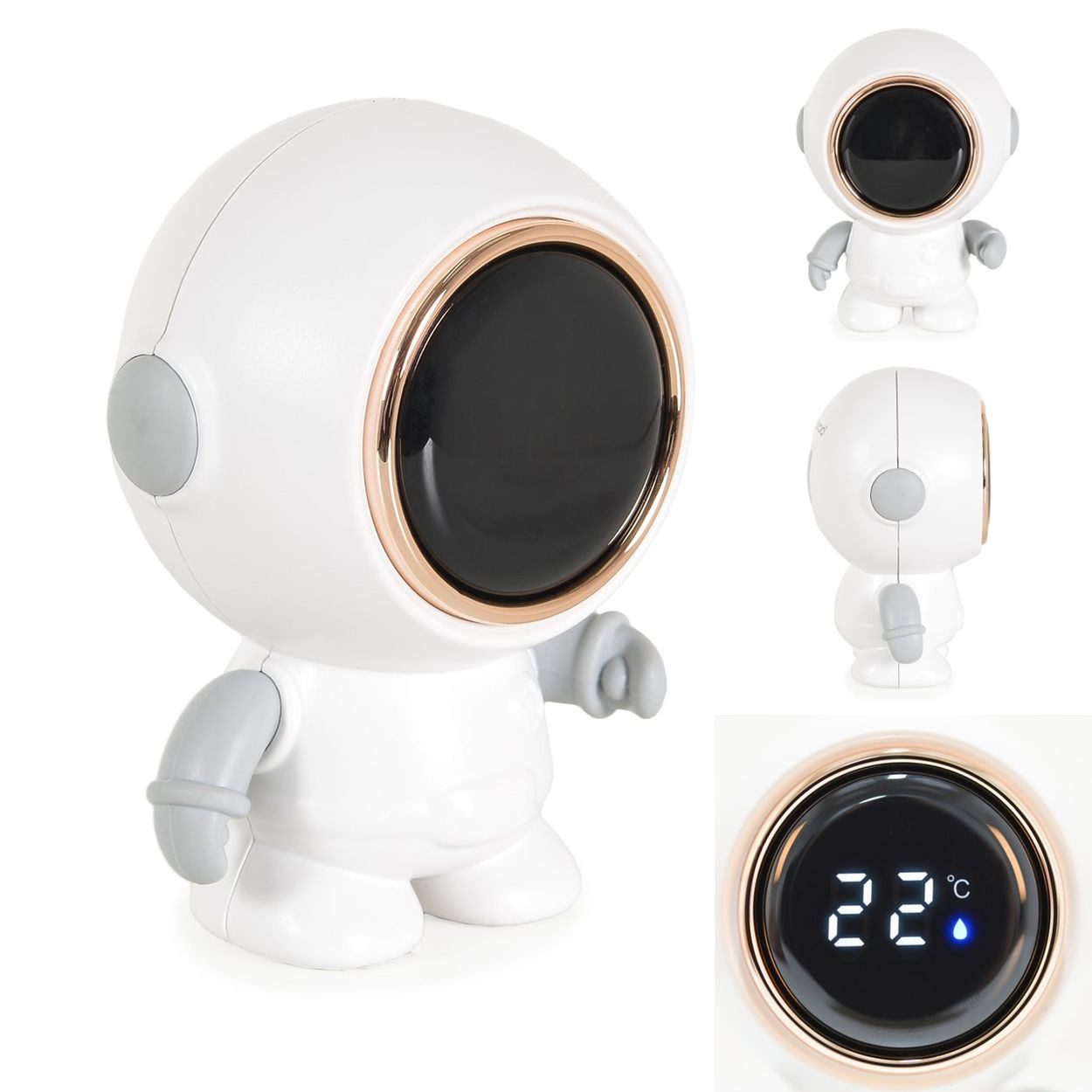 Cangaroo Badethermometer Thermometer Wollie digital, 1-tlg., wasserdicht Astronaut LED-Bildschirm