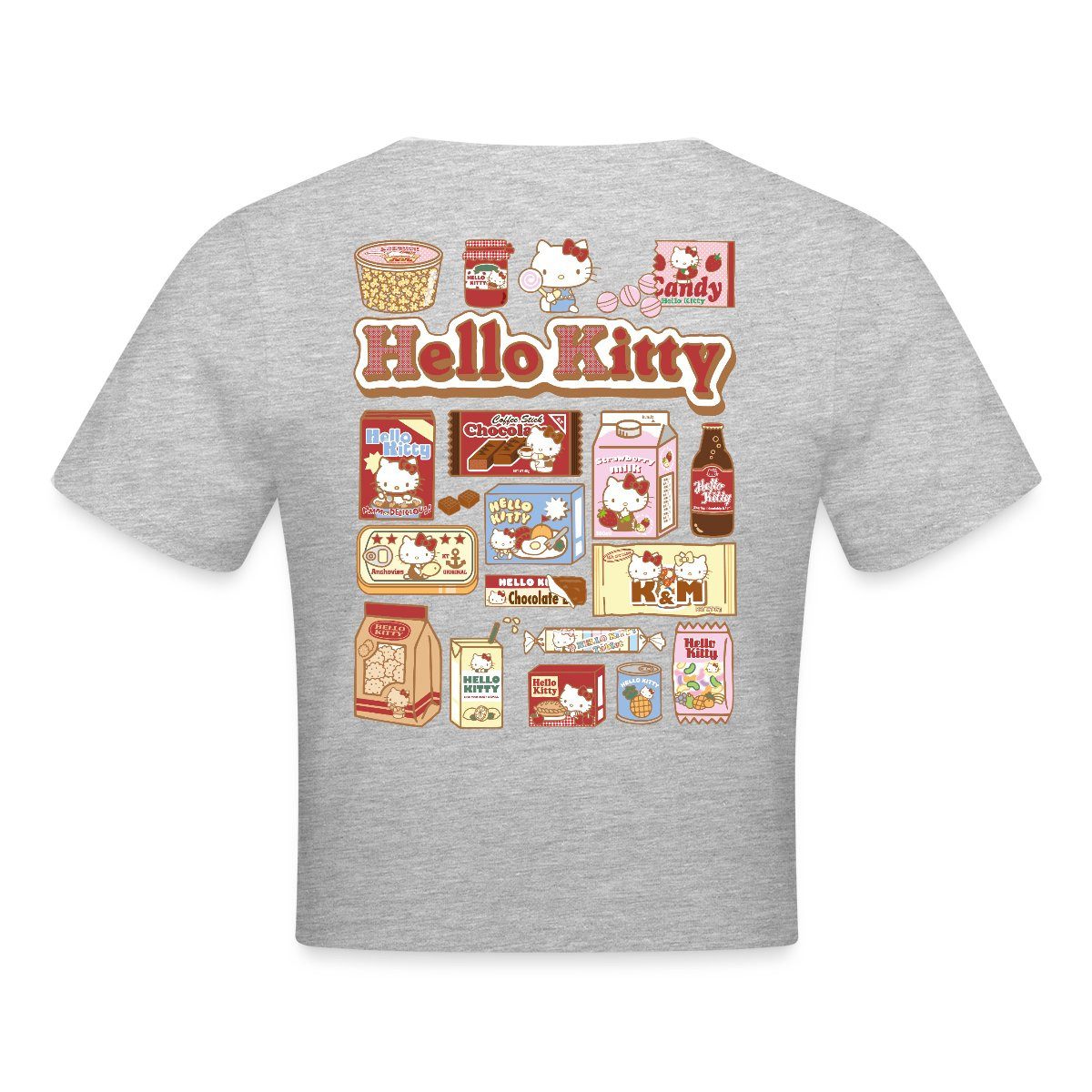 T-Shirt Hello Kitty Snack Collage Crop Top