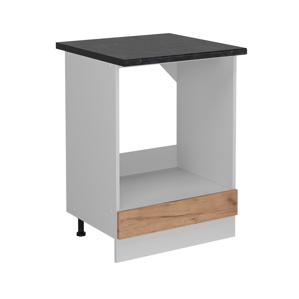 Vicco Herdumbauschrank R-Line, Goldkraft Eiche/Weiß, 60 cm AP Anthrazit (1-St)