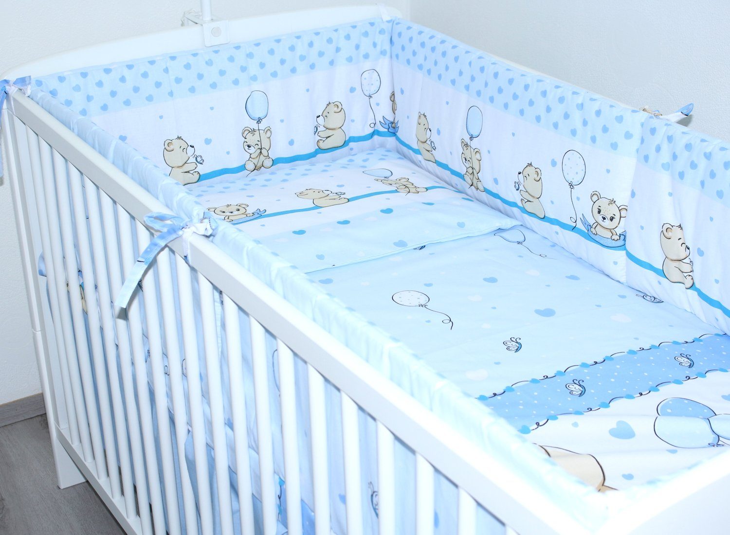 Primawela Babybettwäsche Baby Bettset- 6 teiliges mit 420 Nestchen Vollstof günstig online kaufen