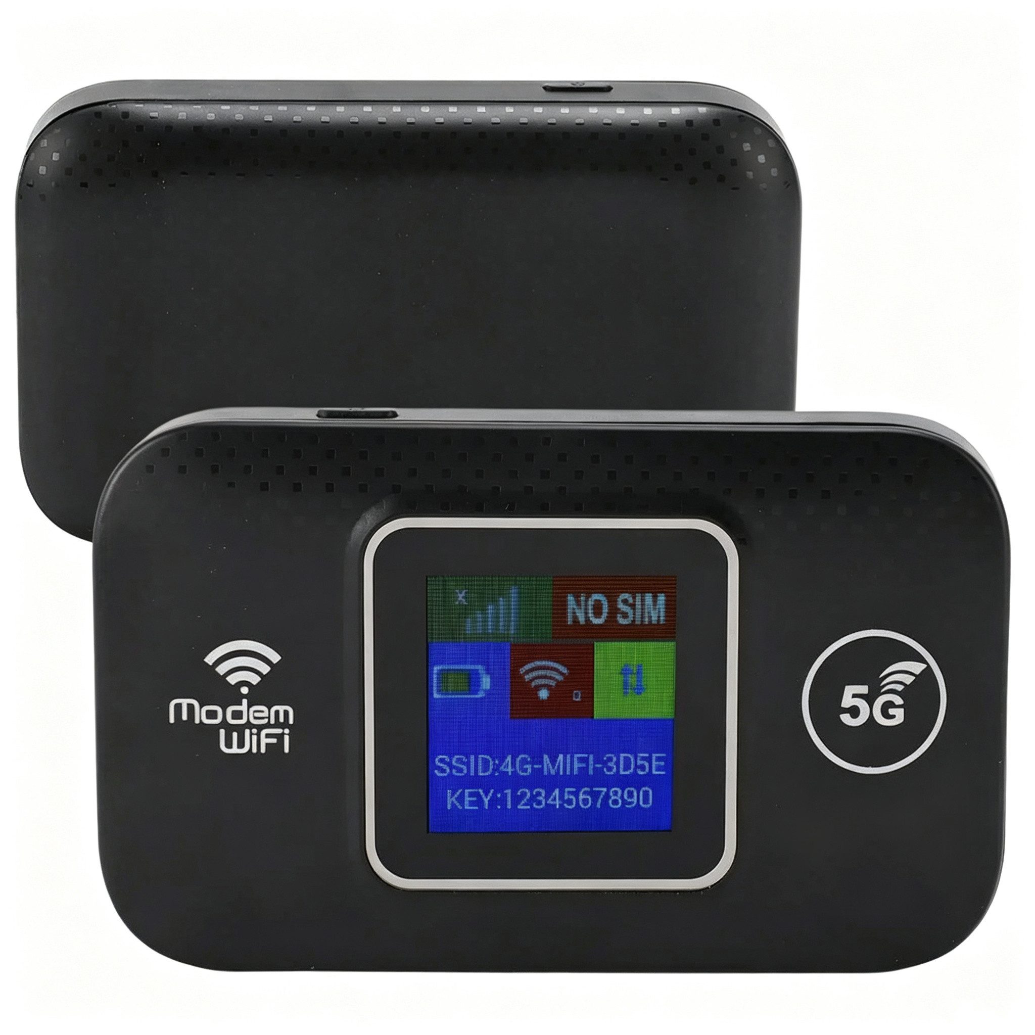 TWUFY 5G Mobiler WLAN Router, Tragbares WLAN für Unterwegs,150 Mbps, 3000mAh 4G/LTE-Router, Lange Akkulaufzeit, LCD Display, Mobiler Hotspot für Reisen, Camping