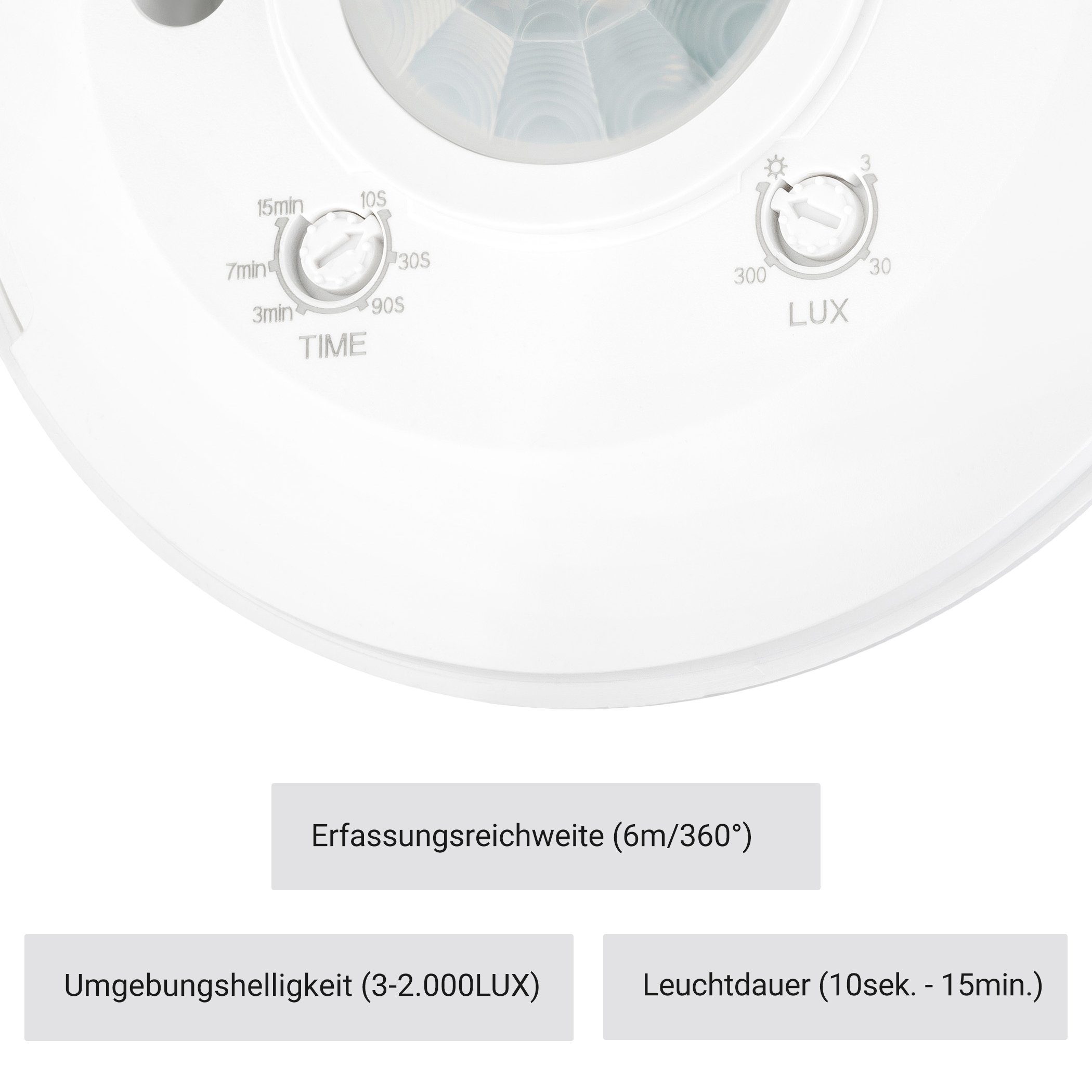SEBSON Bewegungsmelder Bewegungsmelder Innen Aufputz programmierbar LED geeignet, (1-St)