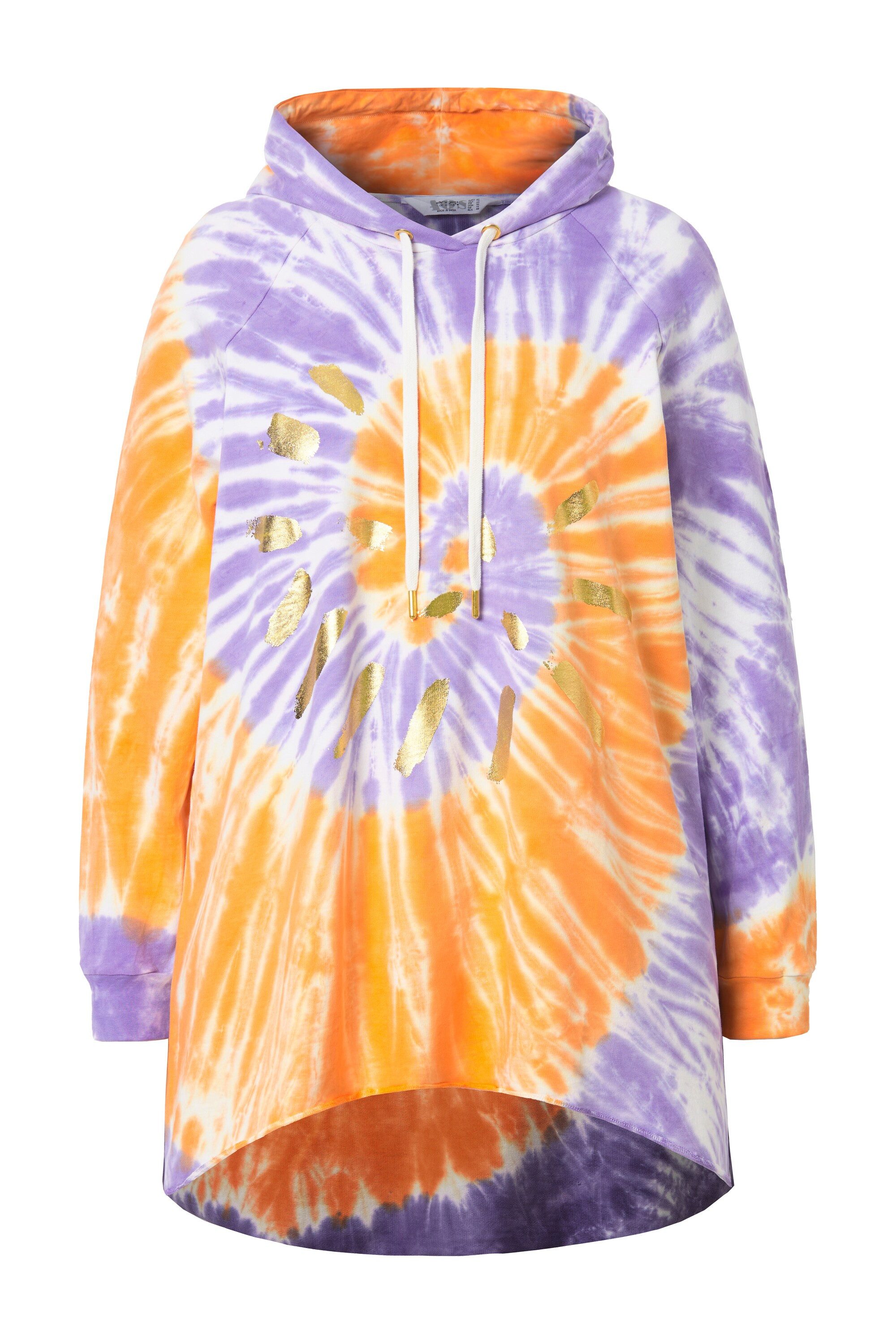 Angel of Style Sweatshirt Hoodie A-Linie Batikdruck gerundeter Saum günstig online kaufen