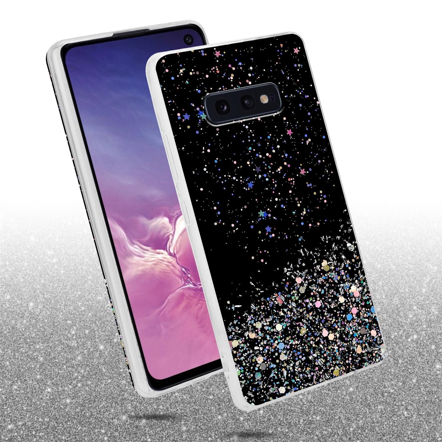 Cadorabo Handyhülle für Samsung Galaxy S10e Hülle Samsung Galaxy S10e, Flexible TPU Silikon Handy Schutzhülle - Hülle - mit Glitzer