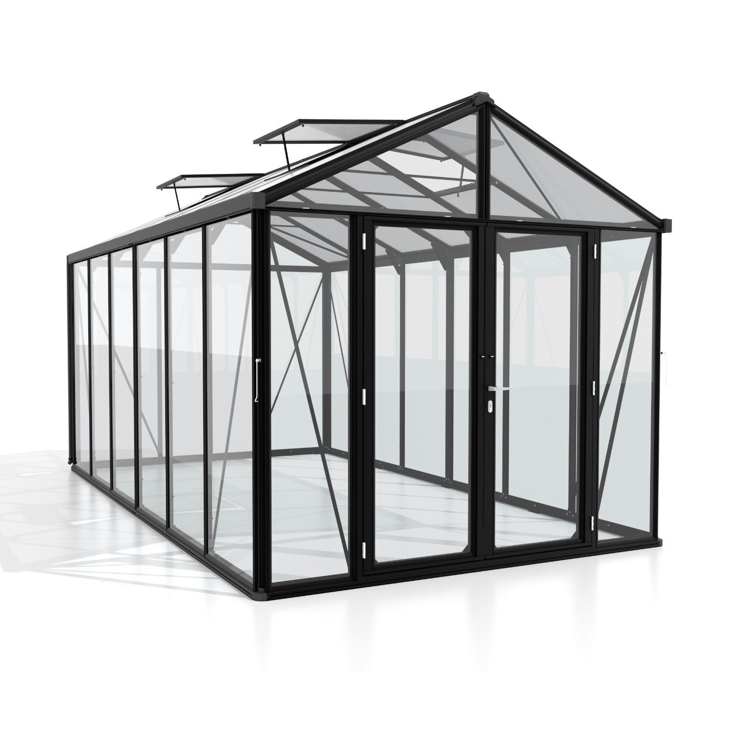 Vitavia Gewächshaus Zeus Comfort 11900, 3,00 mm Wandstärke schwarz | Rabatt: 32%