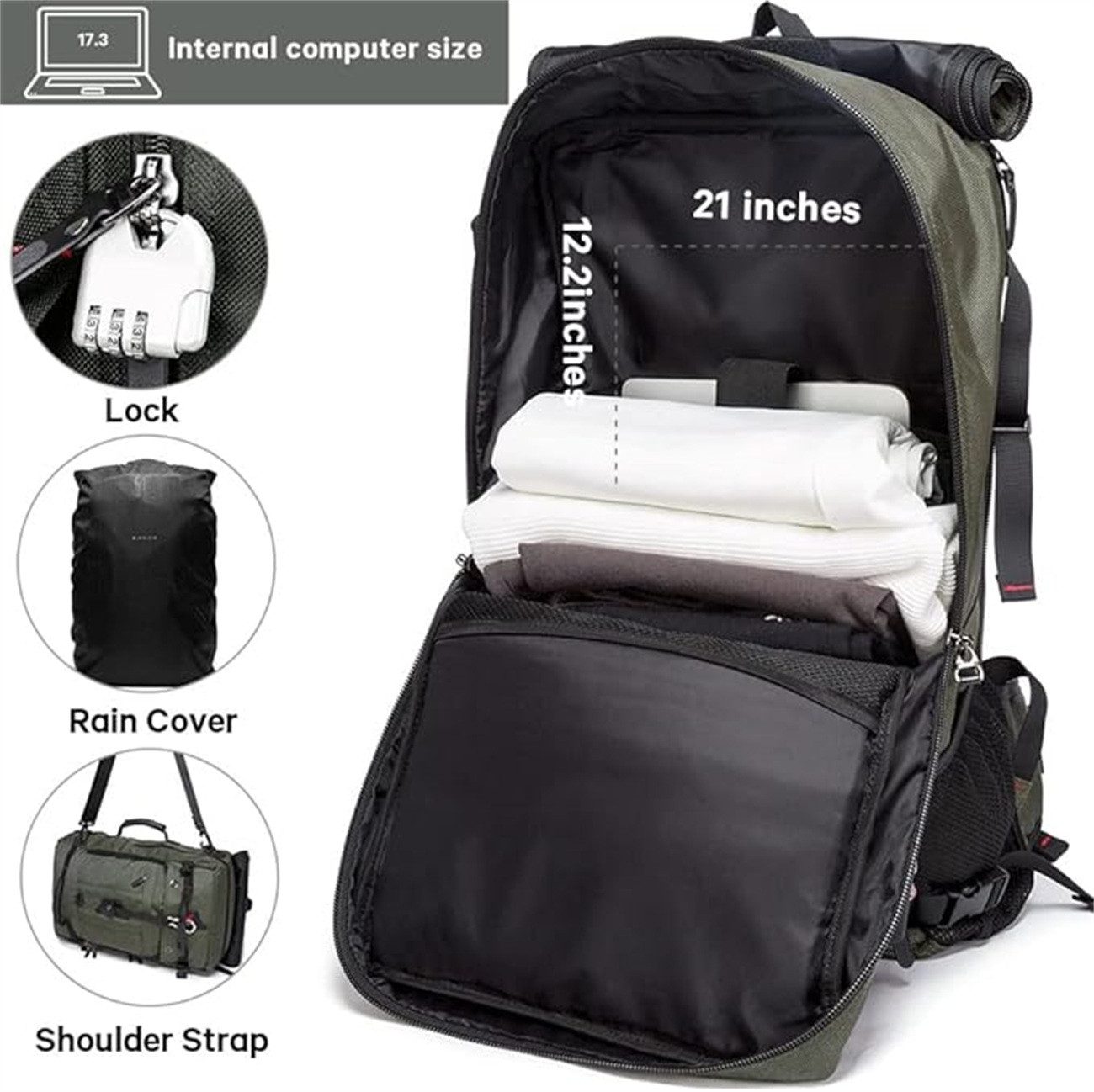autolock Reiserucksack 50L Größere geräumige Reiserucksack,Langlebige günstig online kaufen