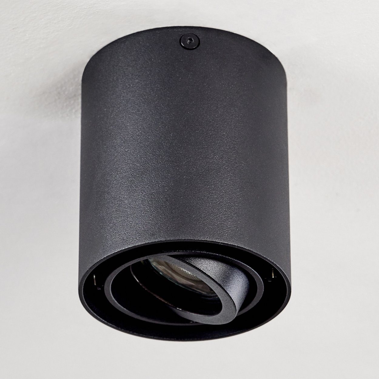 Metall der ist verstellbar, moderne Leuchtspot ohne »Catona« Schwarz, in Aufbauleuchte 1xGU10, aus hofstein Deckenlampe Leuchtmittel, Deckenleuchte