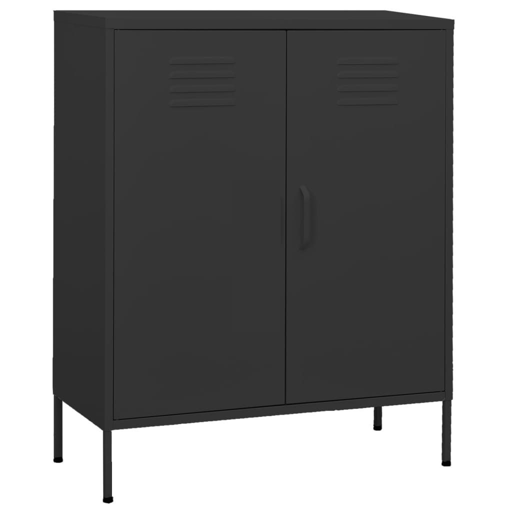 vidaXL Sideboard NA Sideboard Anrichte Schrank Lowboard Anthrazit 80x35x101,5 cm Stahl