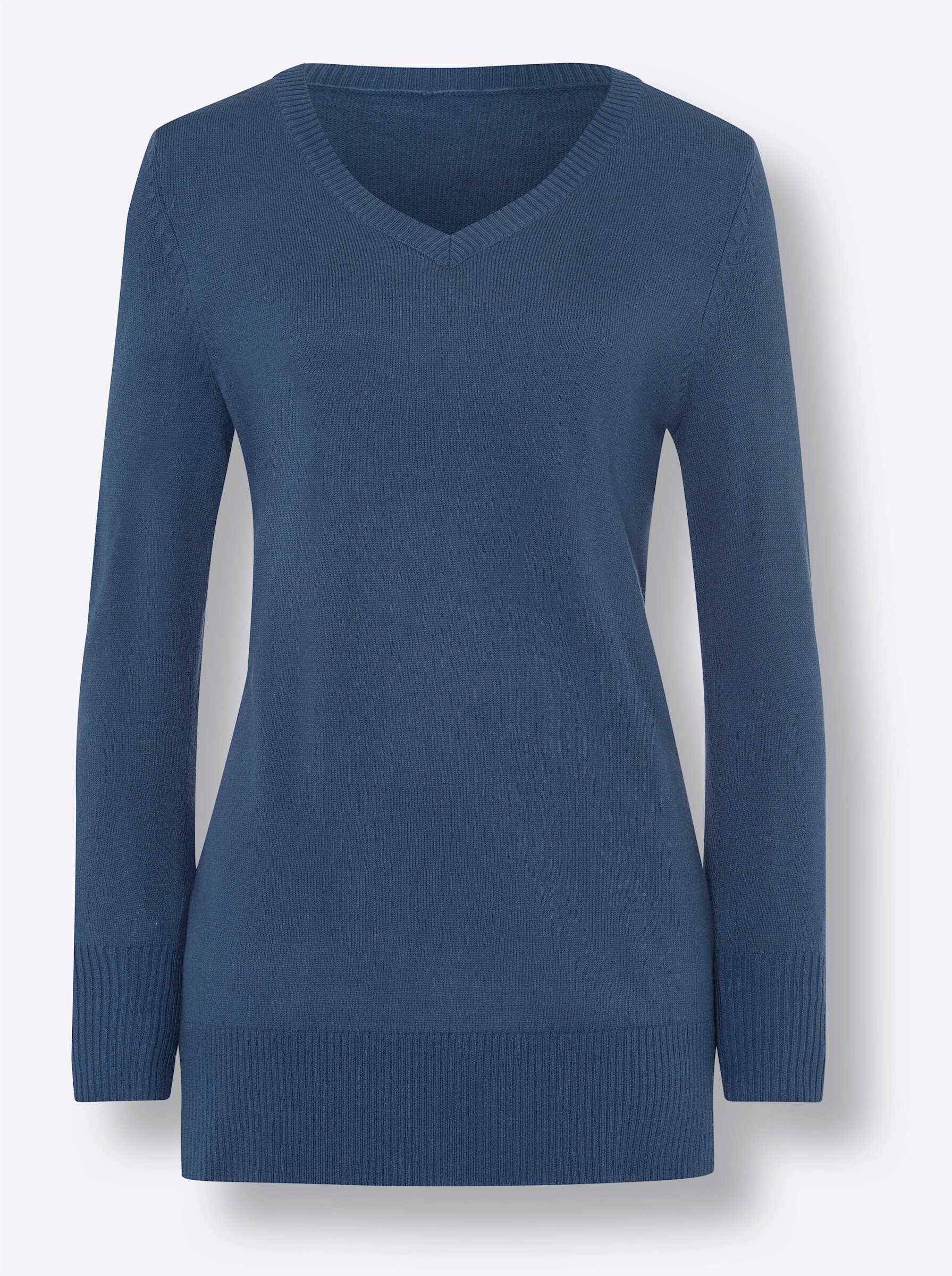 Strickpullover Longpullover Langarm Jersey