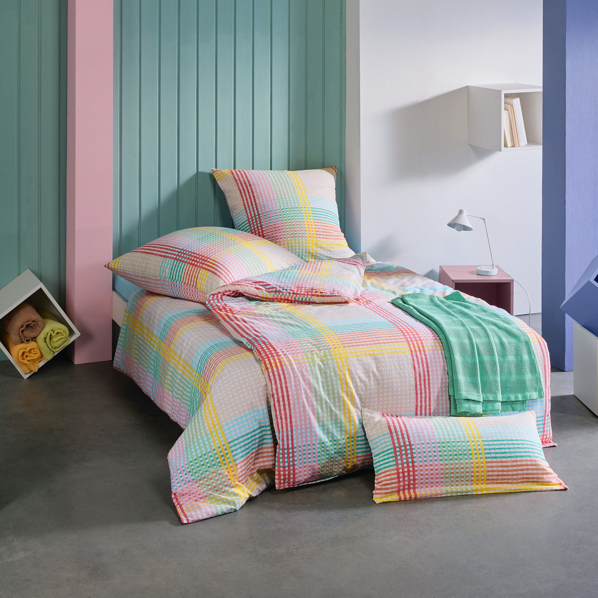 REDBEST Bettwäsche Bettwäsche Mix & Match "Karo", Seersucker, Karo günstig online kaufen