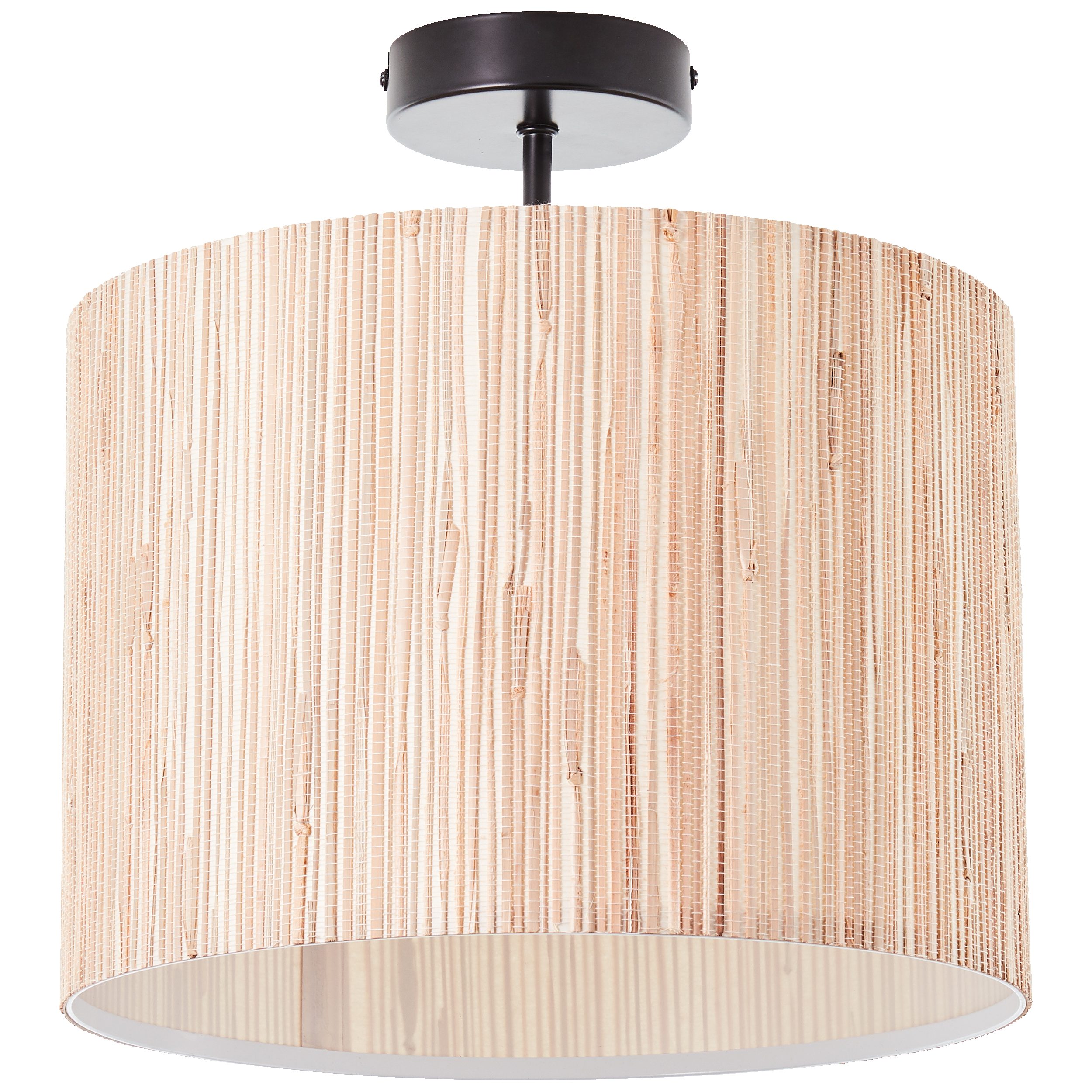 Lightbox Deckenleuchte, ohne Leuchtmittel, Deckenlampe mit Seegras Schirm, Ø 30 cm, dimmbar, E27, max. 52W