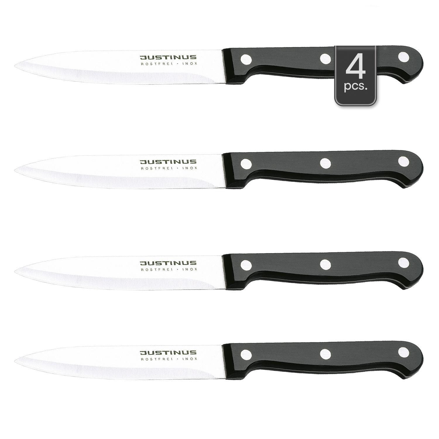 Justinus Allzweckmesser mit vernietetem Griff aus Bakelit 4er Set
