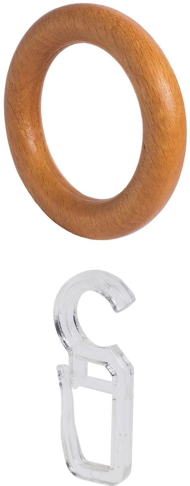 Liedeco Gardinenring, Gardinenstangen, (Packung, 10-St., mit günstig online kaufen