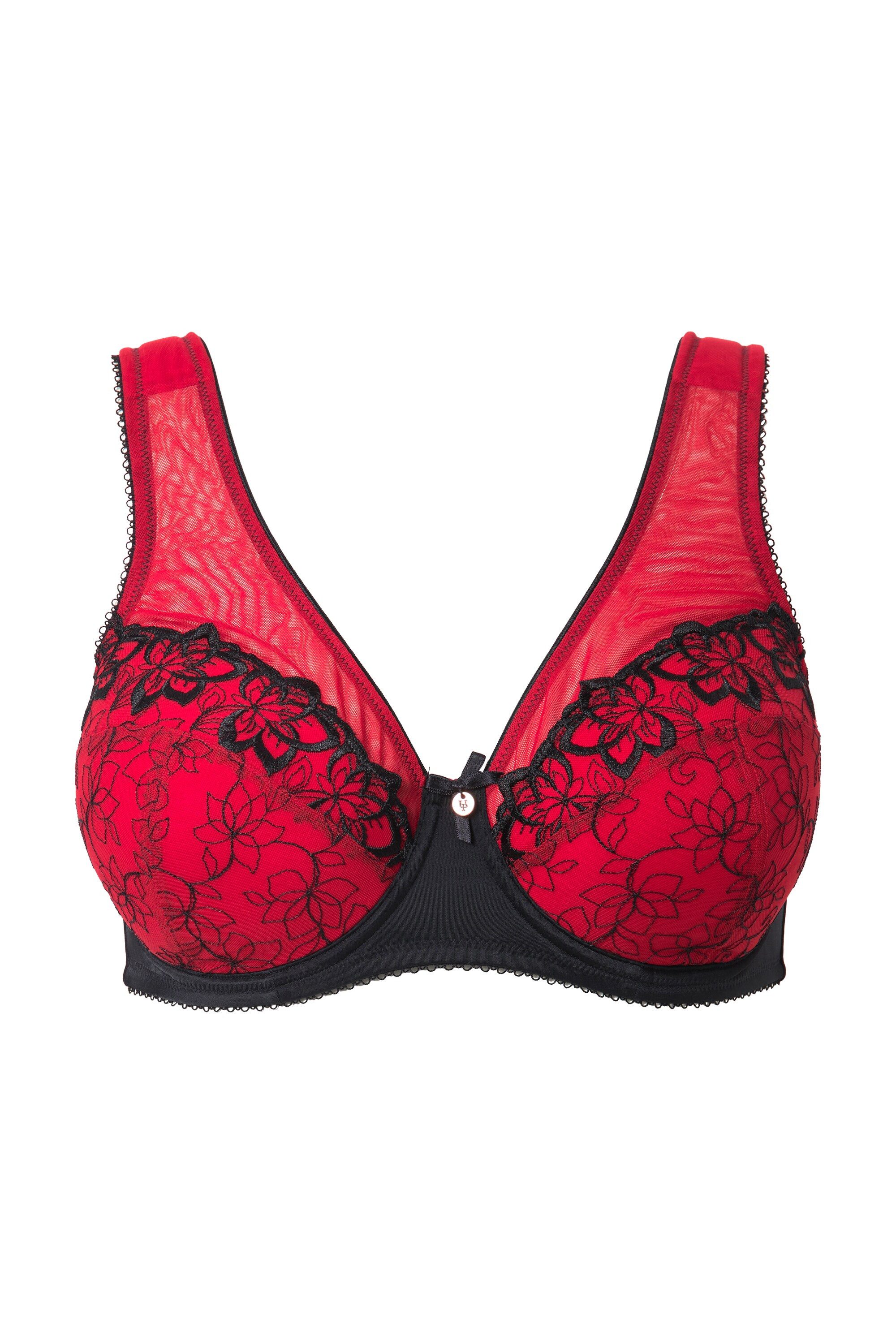 High-Apex-BH Bügel-BH Mesh Stickerei Softcups