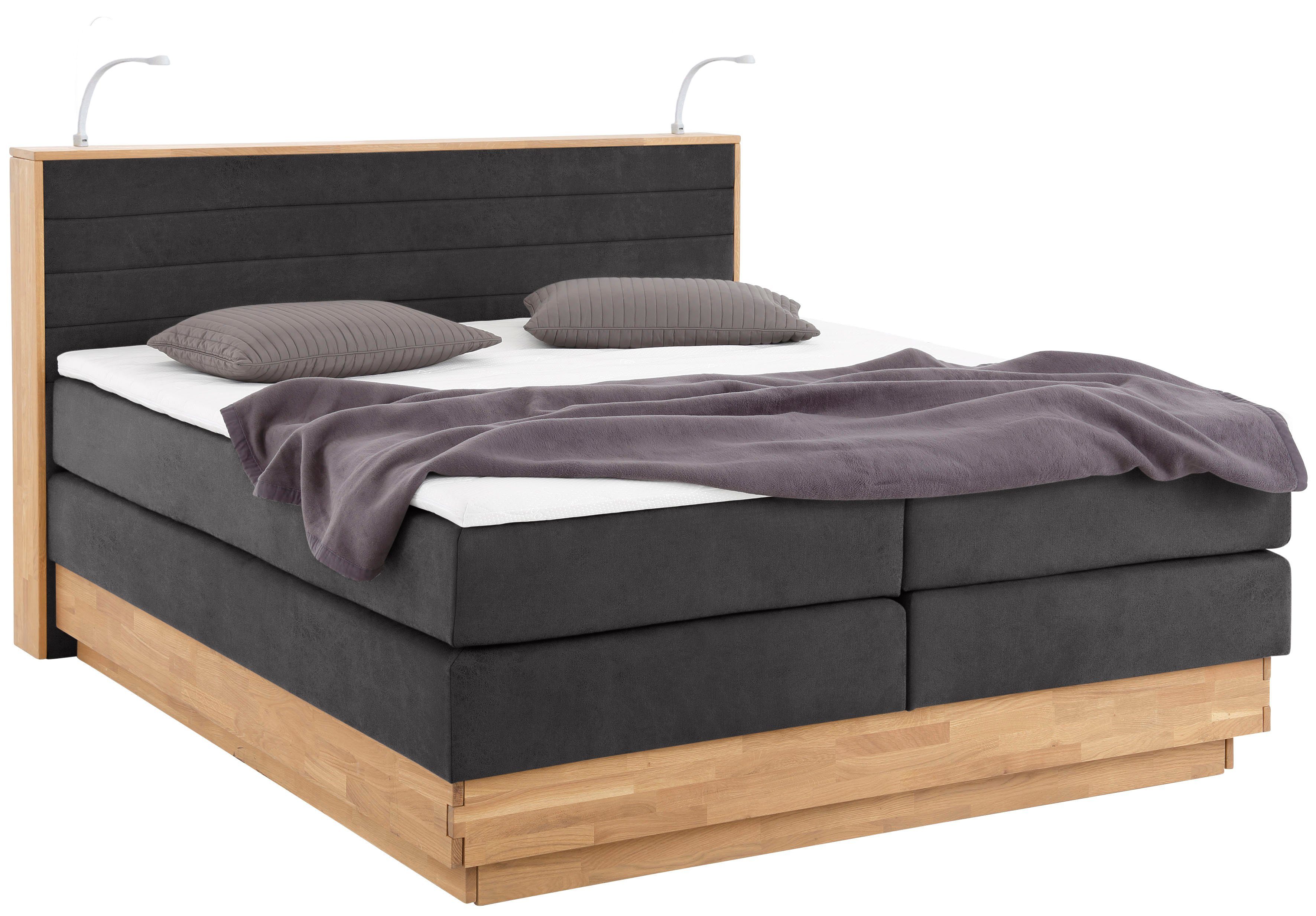 Home affaire Boxspringbett Cavan, Eiche, inkl. günstig online kaufen