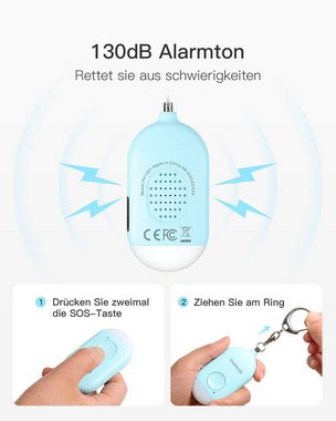 Inateck 3er-Pack 130 DB Persönlicher Alarm Taschenalarm Alarmanlage