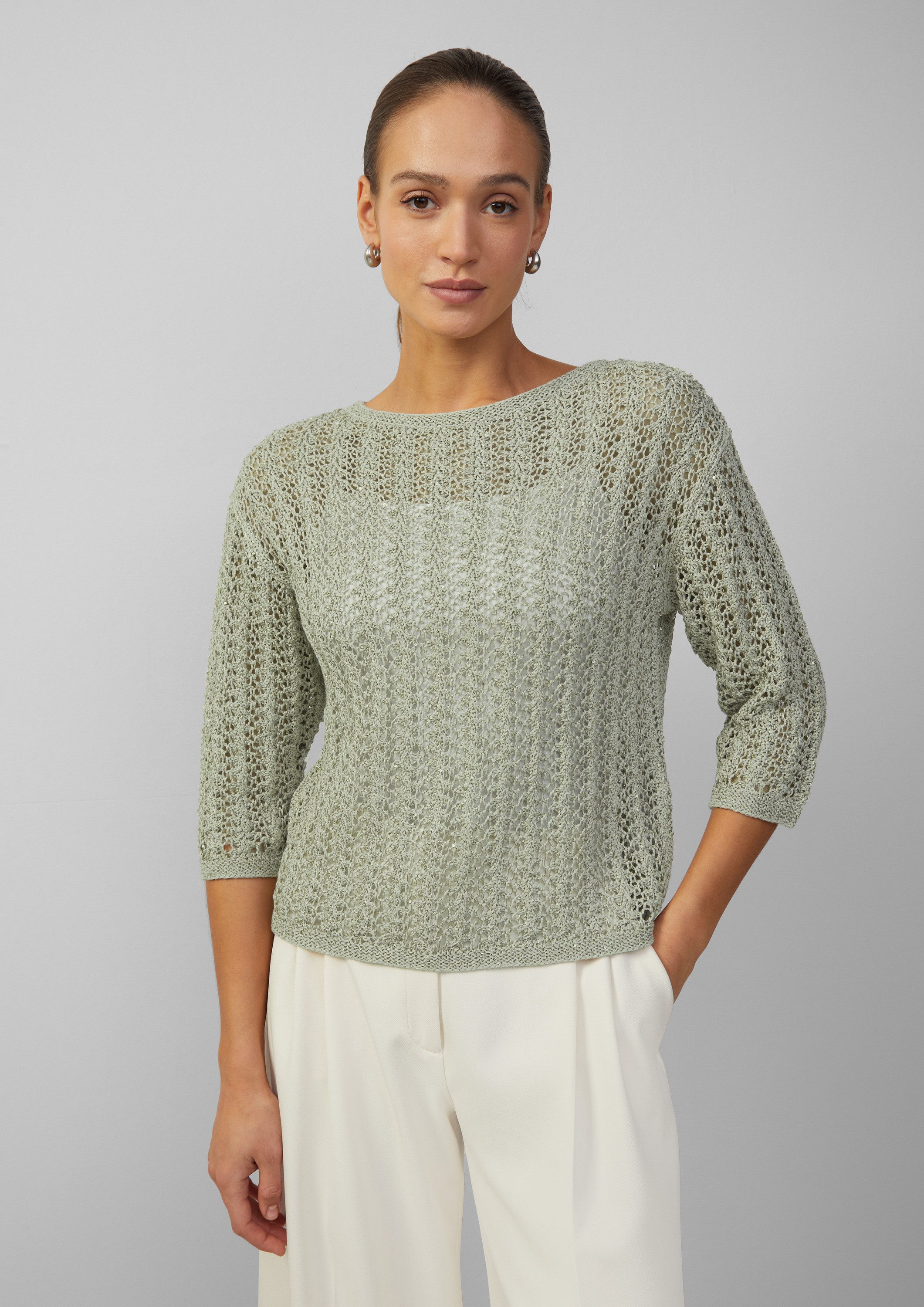s.Oliver 3/4 Arm-Pullover Strickpullover (1-tlg) günstig online kaufen