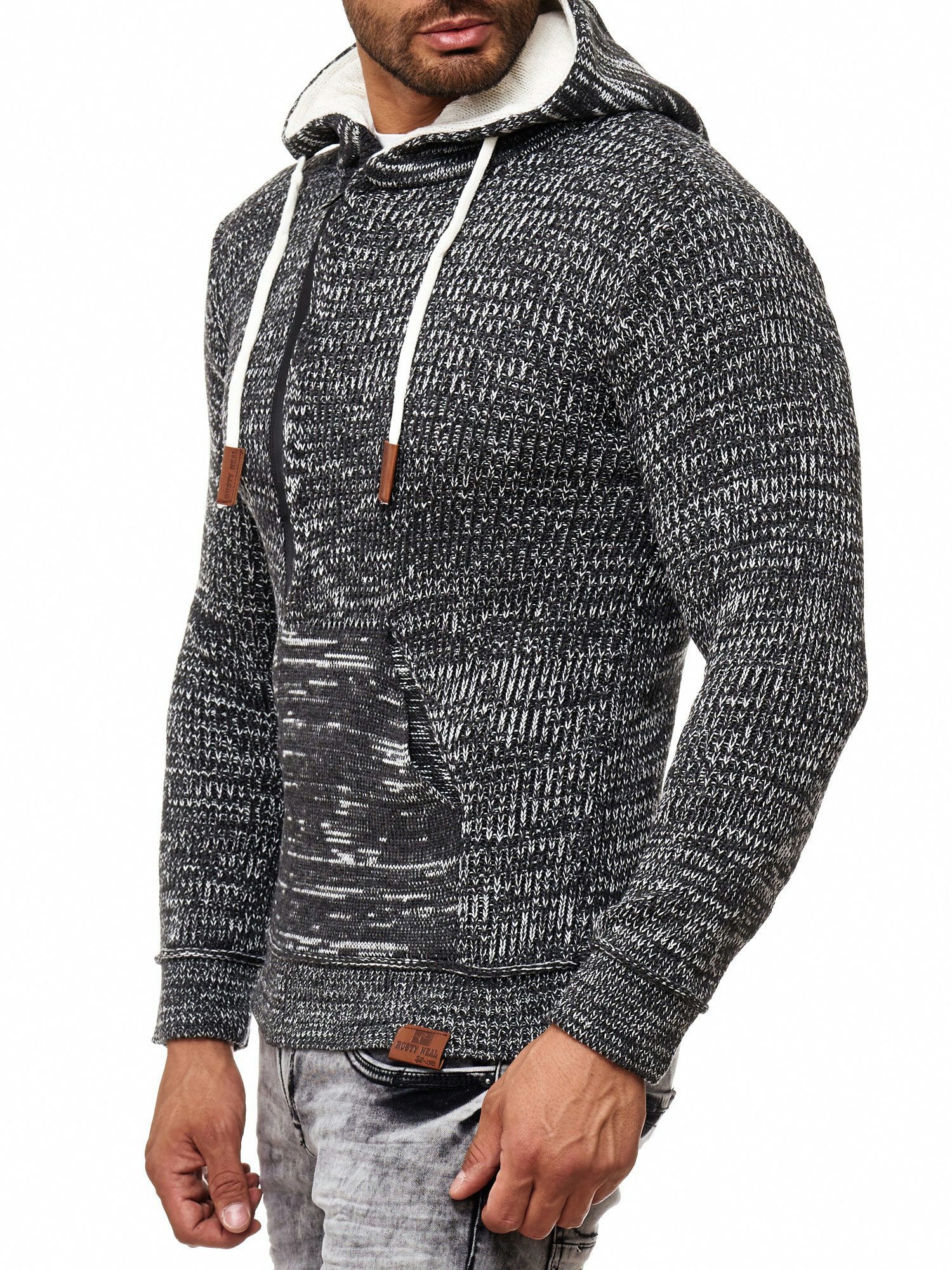 Rusty Neal Kapuzensweatshirt mit stylischem Ausschnitt