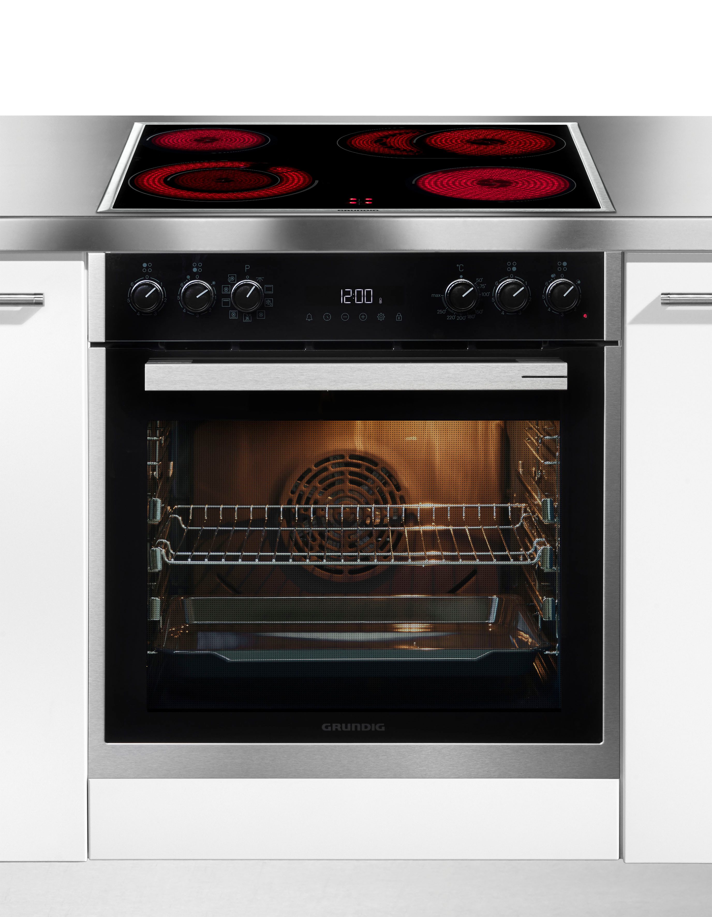 Grundig Elektro-Herd-Set GEHM19310, mit 3-fach-Teleskopauszug